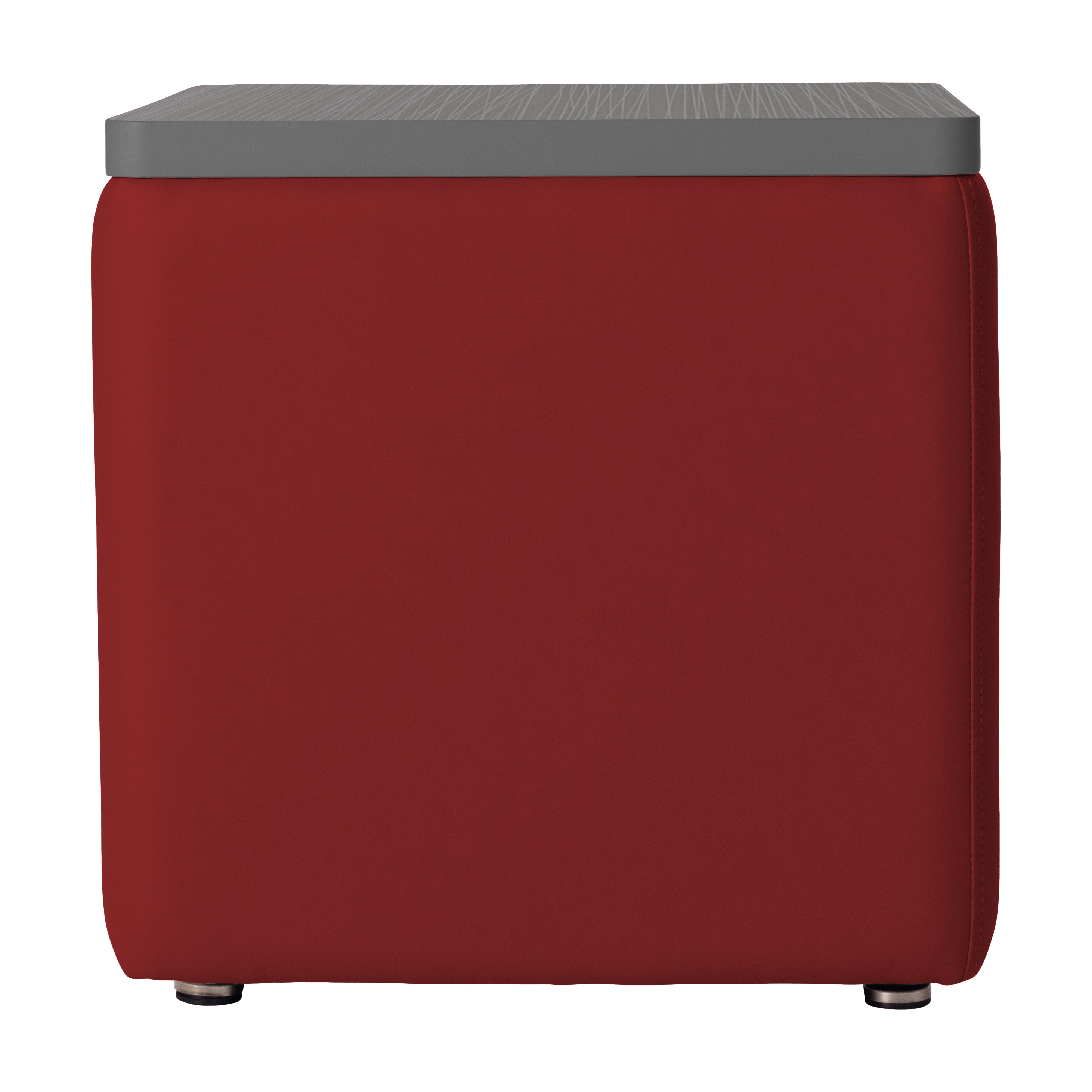 Pro Series Upholstered 18" x 18" Square Ottoman Table 18" Height - Crimson/Cosmic Strandz