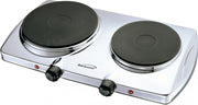 Brentwood 1440w Electric Double Hot Plate - Silver