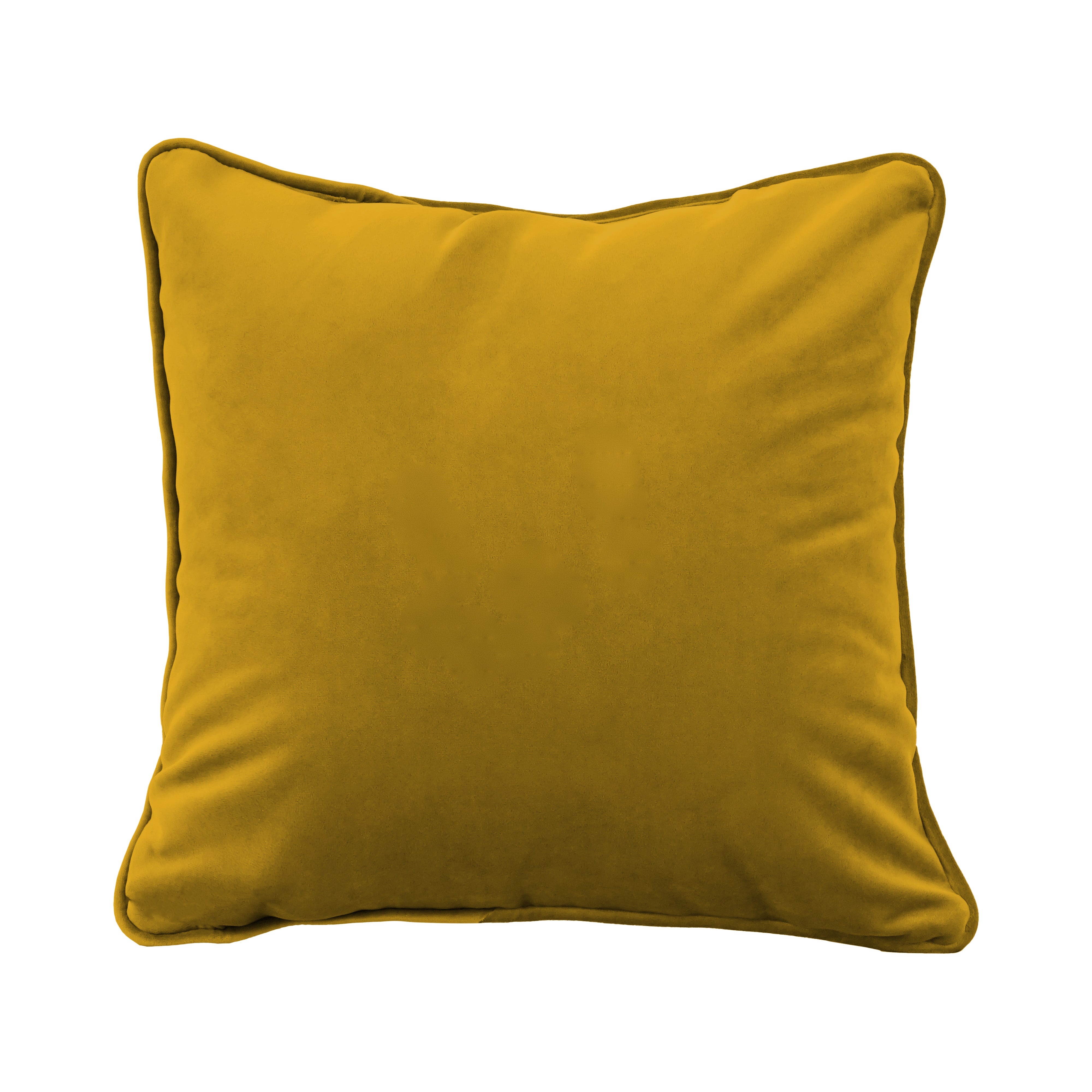 15" x 15" Square Microfiber and Faux Leather Pillow with Piping, 2-Piece - Dijon