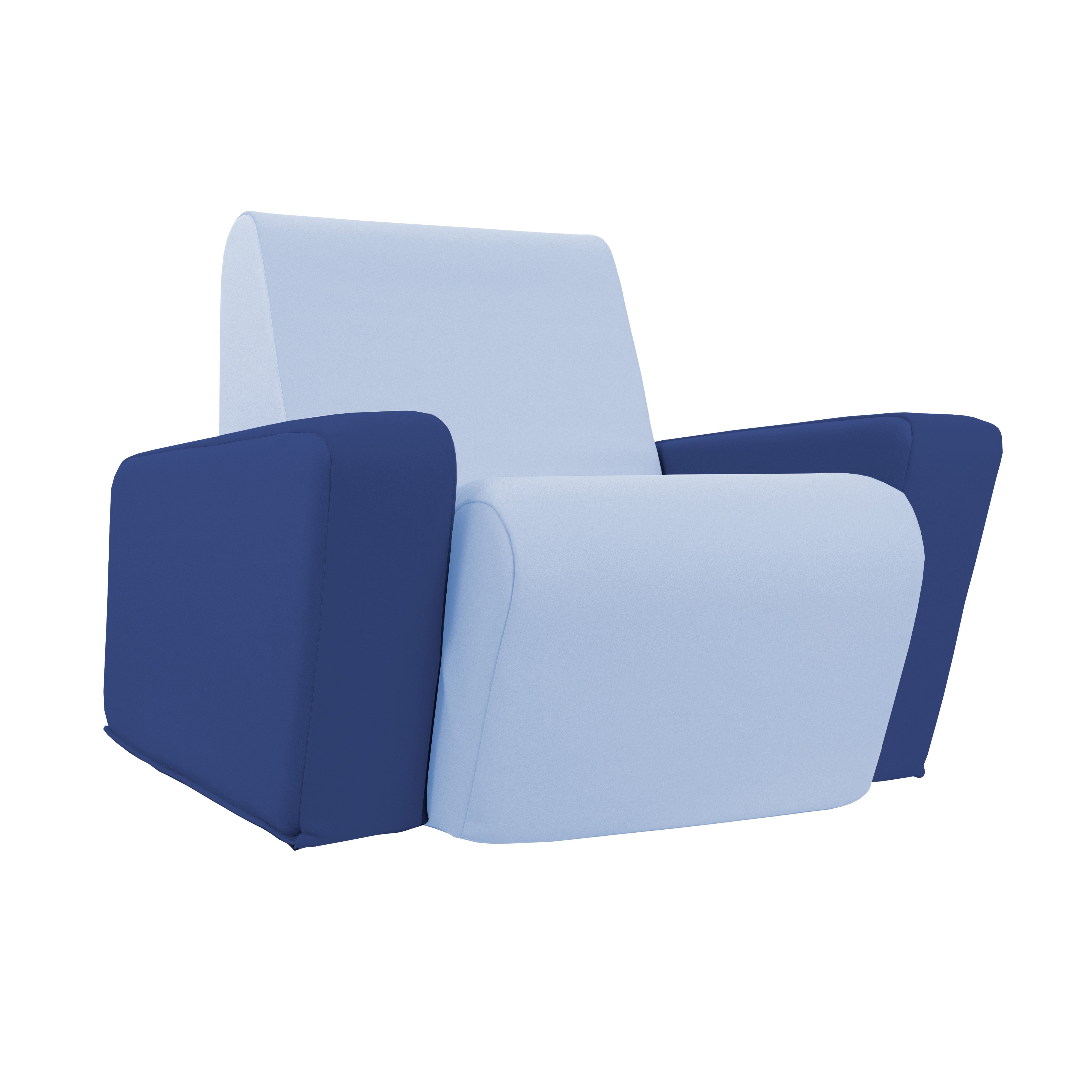 SoftScape Angled Preschool Chair - Navy/Powder Blue