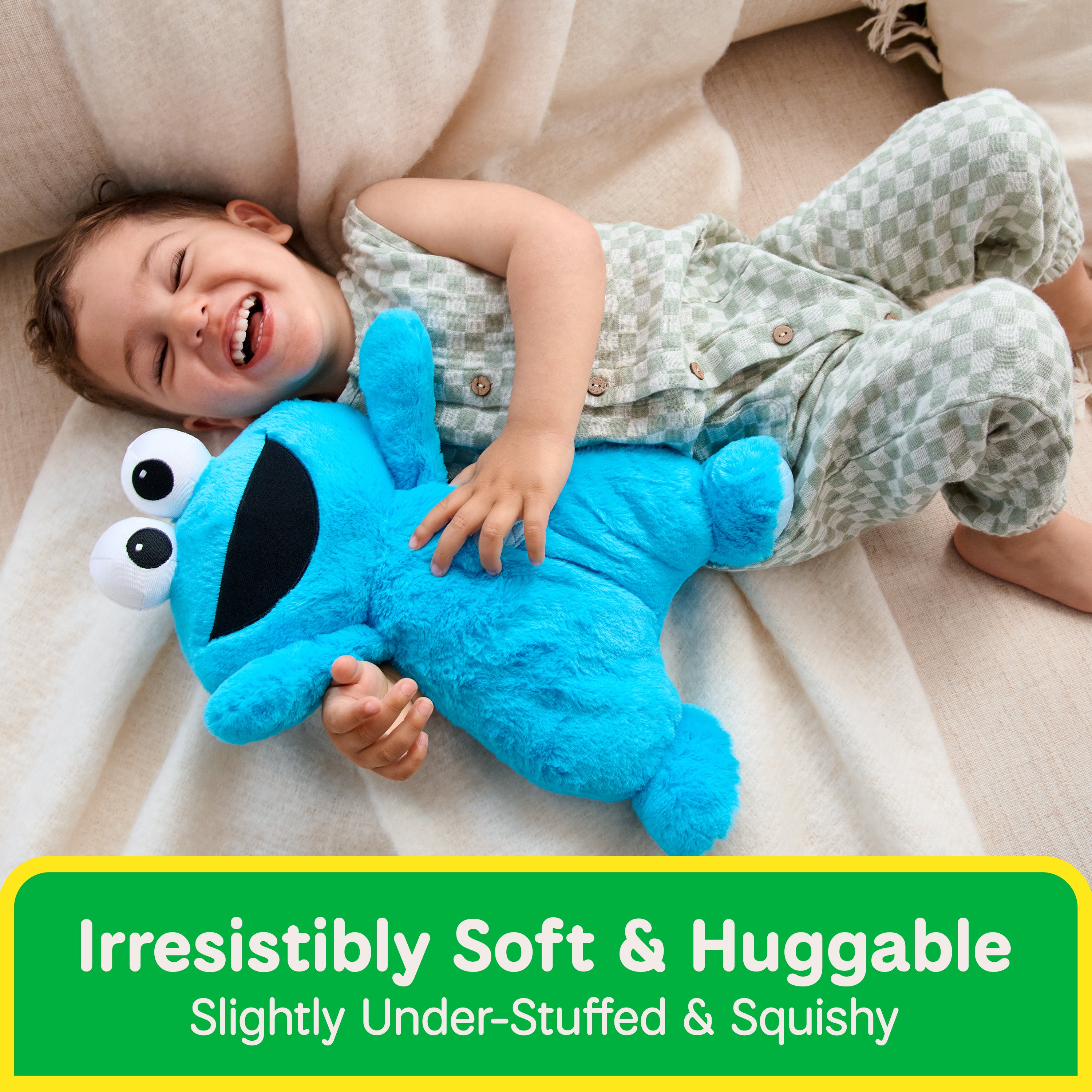 GUND Sesame Street Official Oh So Snuggly Cookie Monster Plush, Plush Muppet, Sensory Toy, Stuffed Animals for Babies and Infants, Red, 12.5”