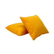 Presidio 15" x 15" Square Indoor/Outdoor Pillow with Piping, 2-Piece - Marigold