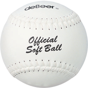 Debeer 14-Inch White Flatseam Official Softball - 6 Pk