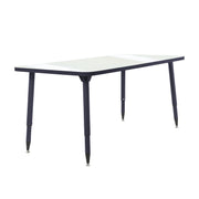 Adapte 30" x 60" Rectangle Dry-Erase Activity Table with Adjustable Tapered Legs - Whiteboard/Navy