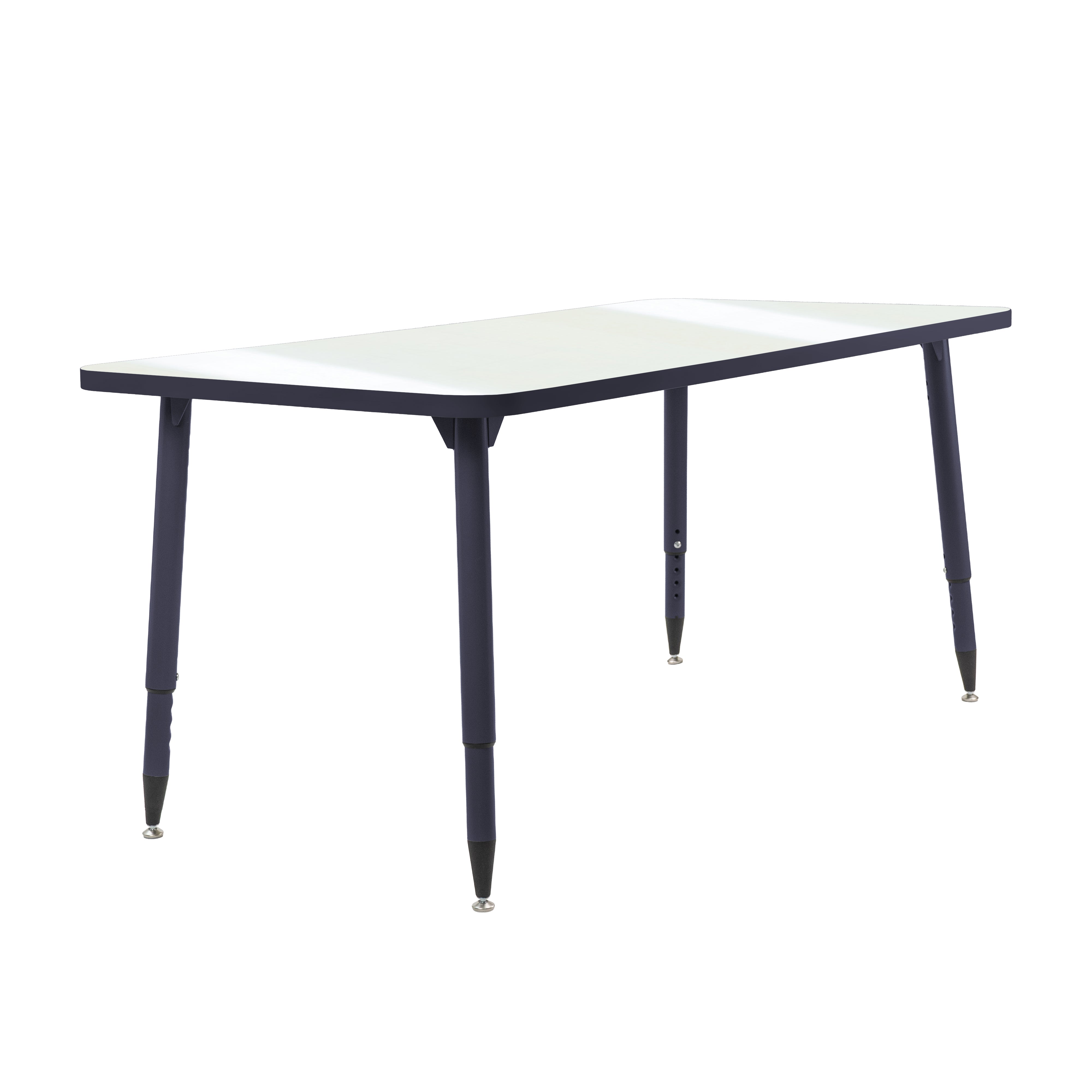 Adapte 30" x 60" Rectangle Dry-Erase Activity Table with Adjustable Tapered Legs - Whiteboard/Navy