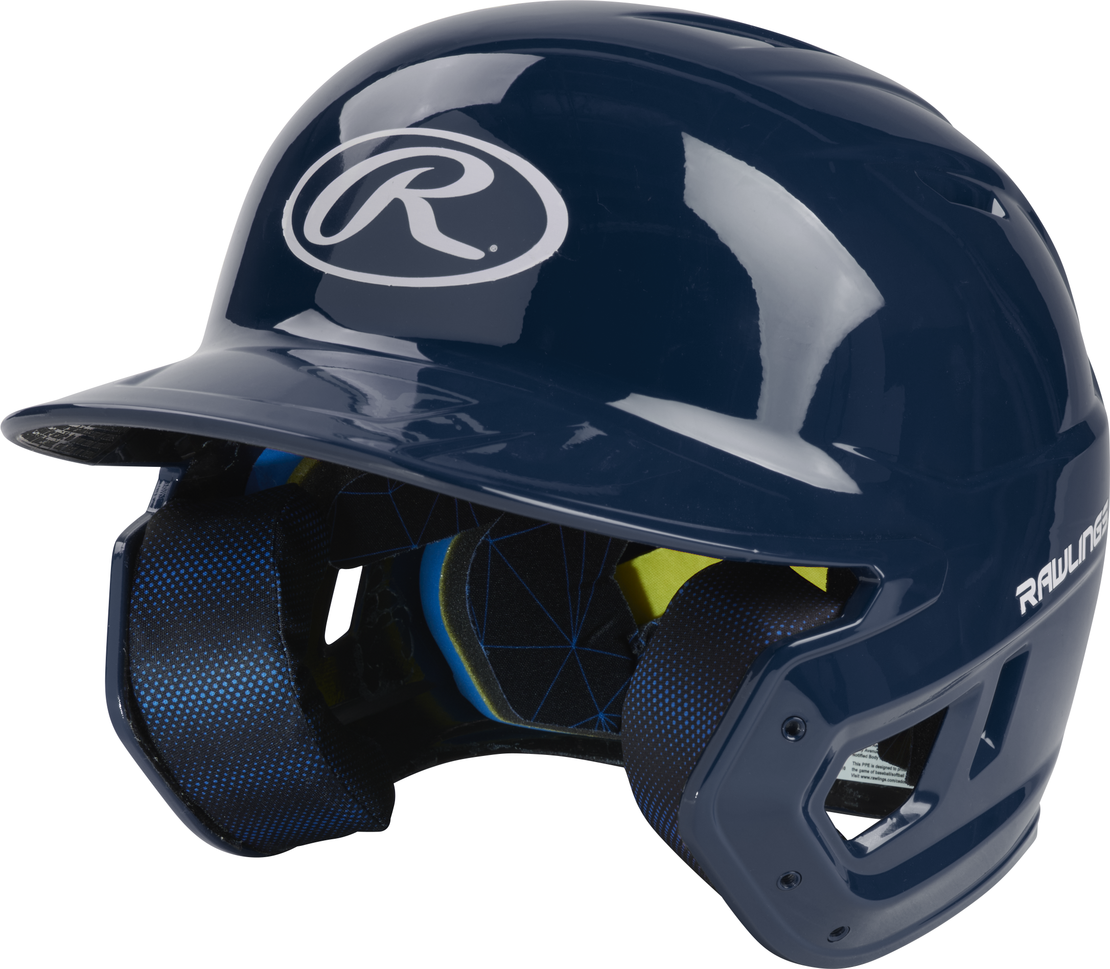Rawlings Mach Gloss Senior Baseball Helmet - Navy