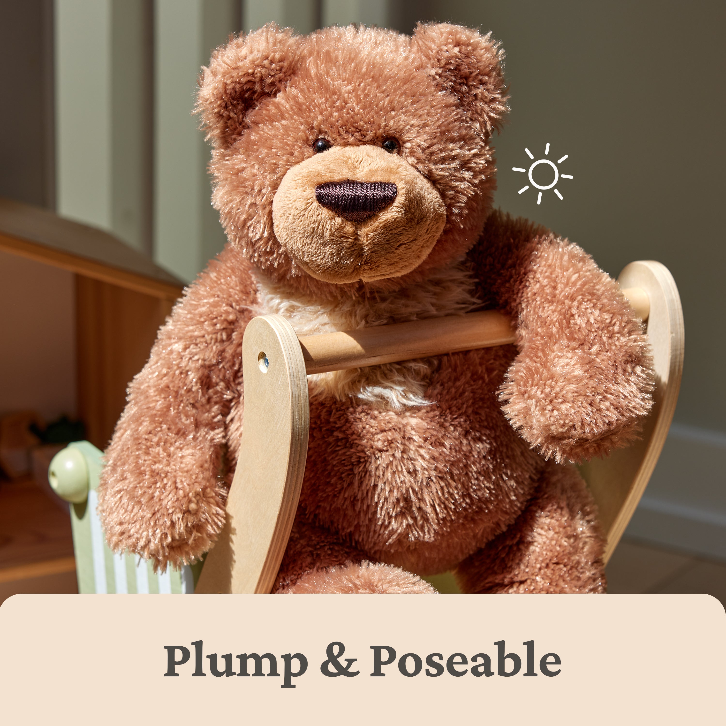 GUND Slumbers Teddy Bear, Premium Stuffed Animal for Ages 1 & Up, Brown, 17”