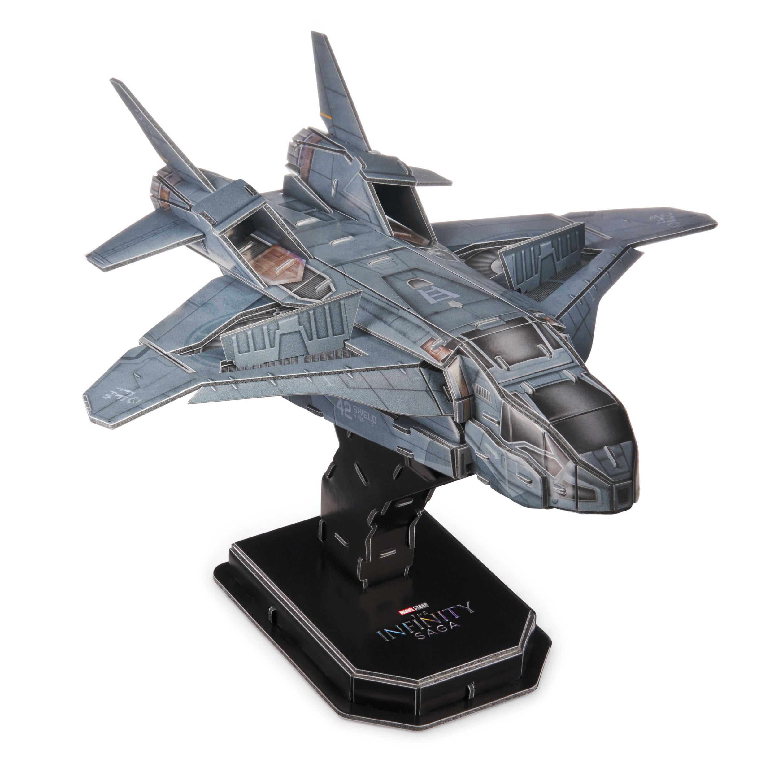 4D Build, Marvel Quinjet 3D Puzzle Model Kit with Stand 68 Pcs | Marvel Toys Desk Decor | Building Toys | 3D Puzzles for Adults & Teens 12+