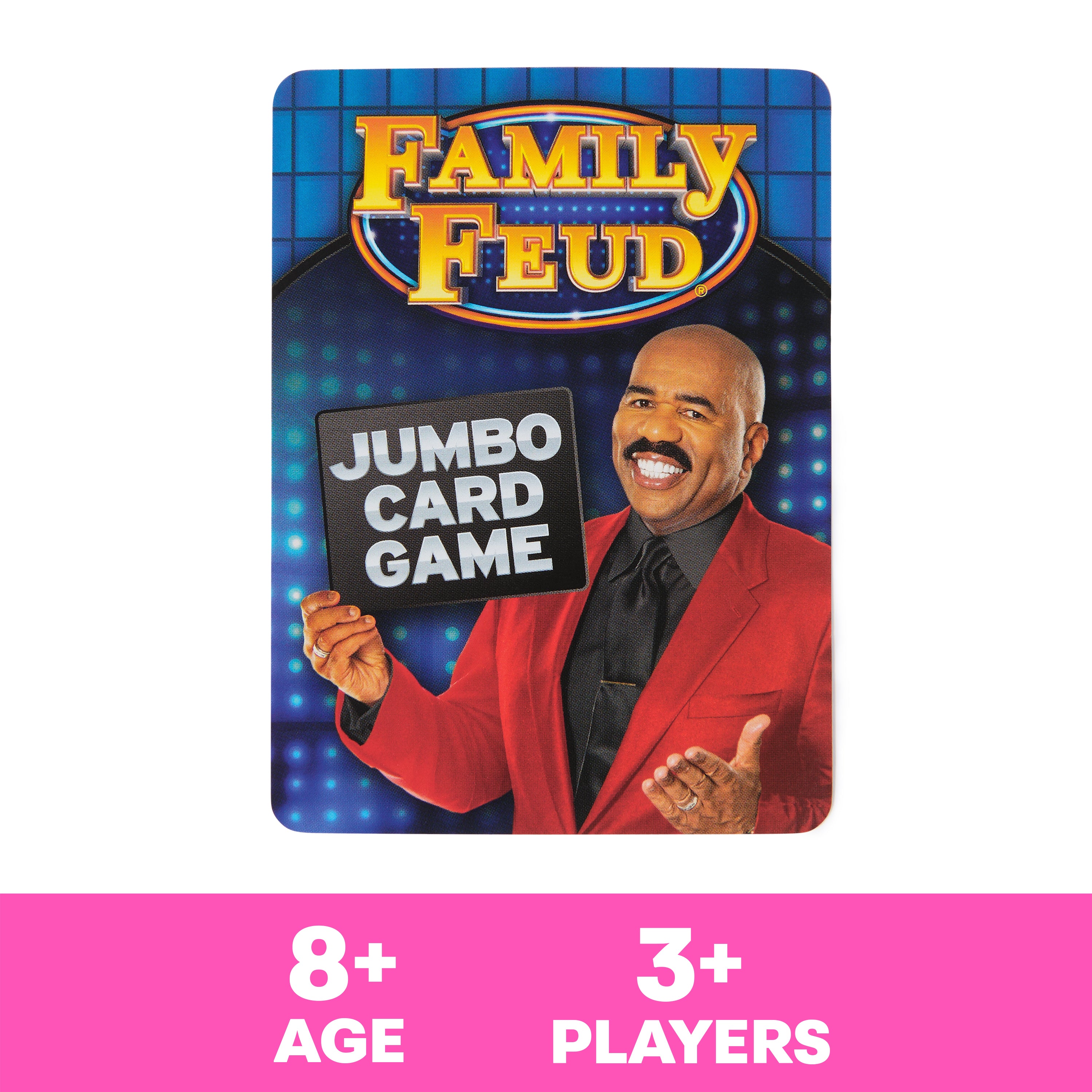 Family Feud Jumbo Card Game, Play as Steve Harvey, Family Feud Game for Hilarious Family Fun, Kids Games, Family Games for Game Night, Ages 8+