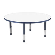 48" Round Dry-Erase Activity Table with Adjustable Chunky Legs - Whiteboard/Navy