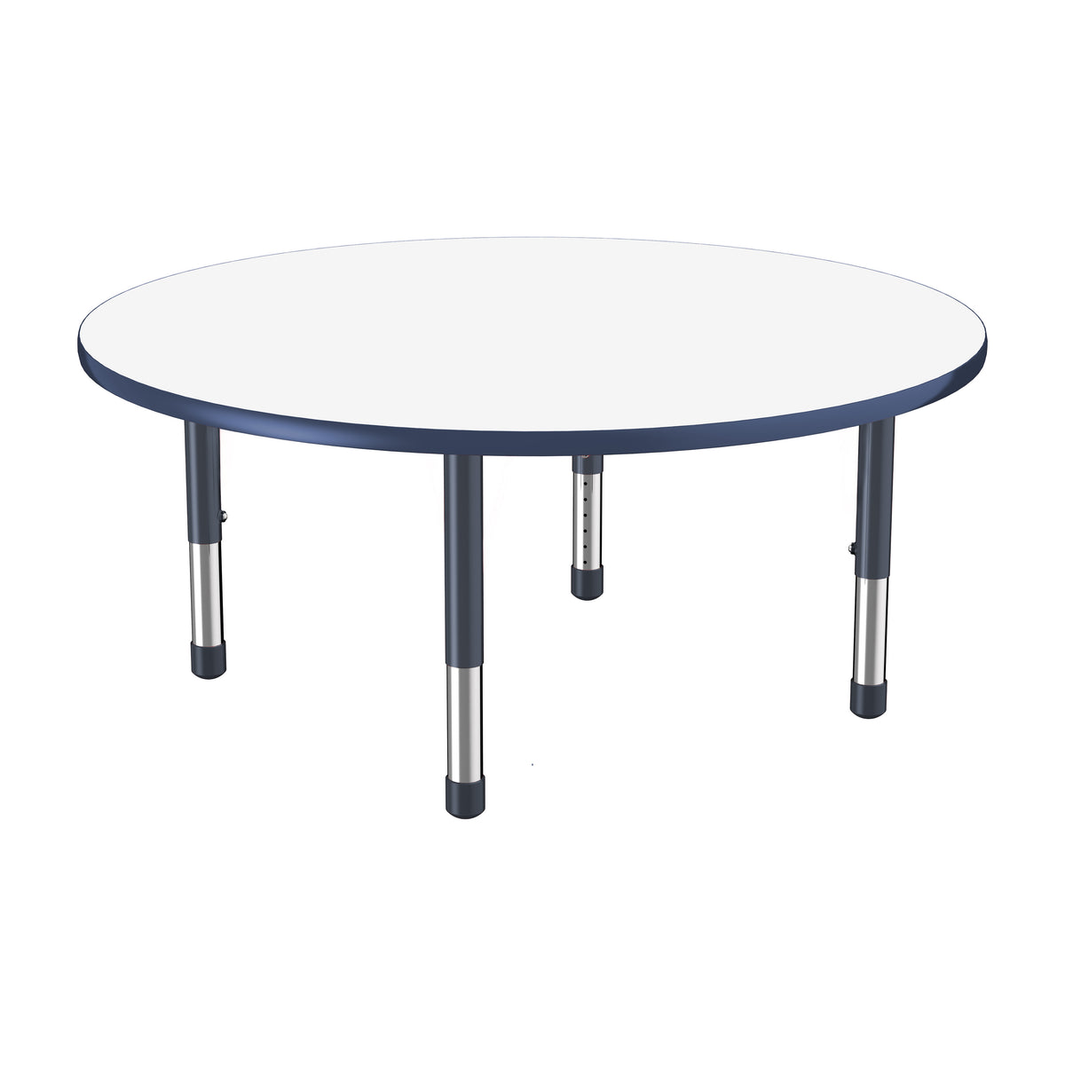 48" Round Dry-Erase Activity Table with Adjustable Chunky Legs - Whiteboard/Navy