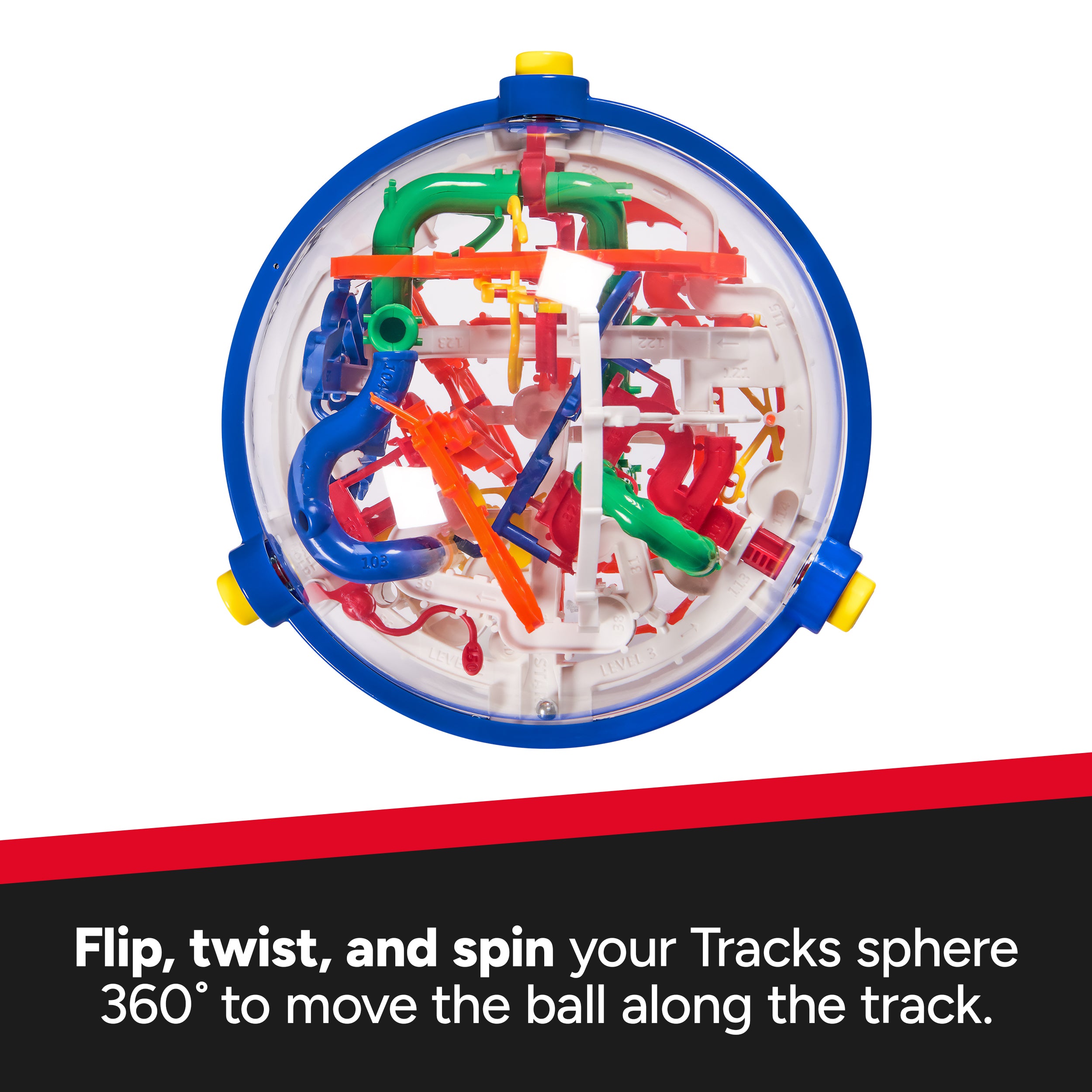 Rubik’s Cube, Rubik’s Tracks 150 3D Gravity Maze & 3D Puzzle Game with 150 Obstacles, Problem-Solving Challenging Brain Teaser Fidget Toy, for Ages 8+