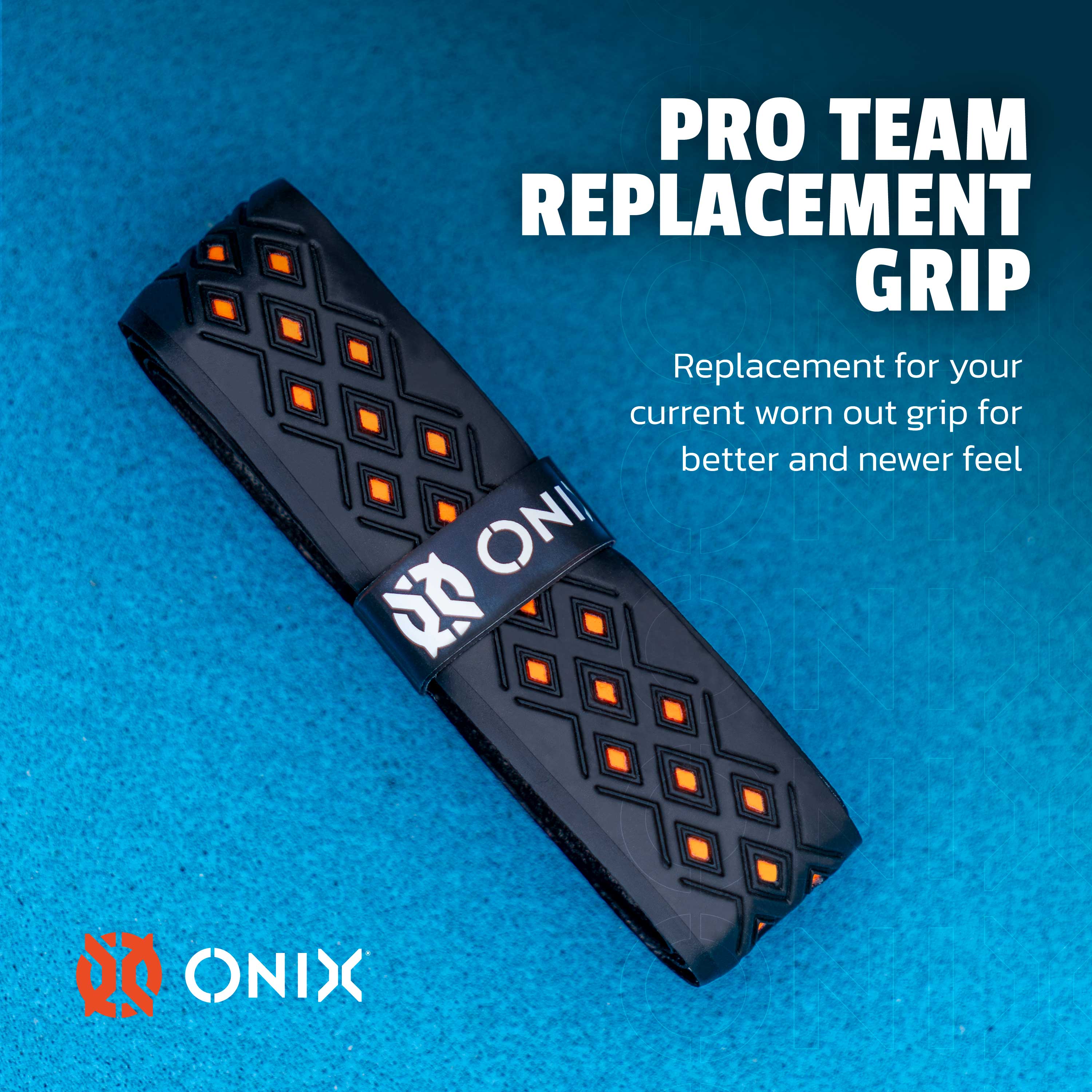 ONIX Pickleball Pro Team Perforated Replacement Grip - Black/Orange