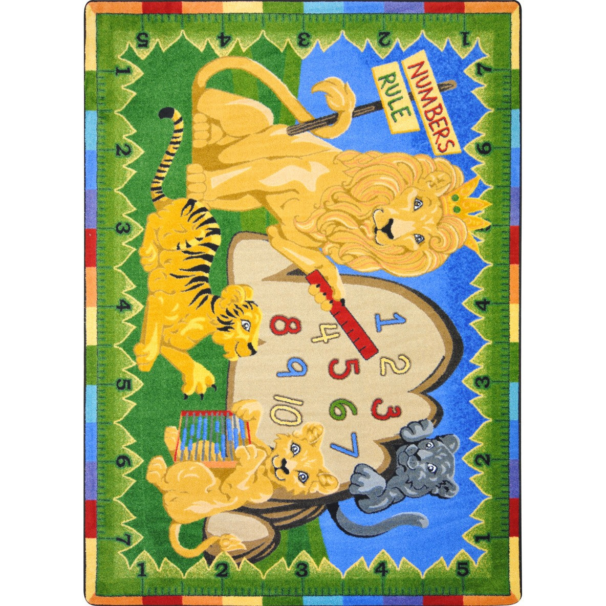 Number's Rule 10'9" x 13'2" area rug in color Multi