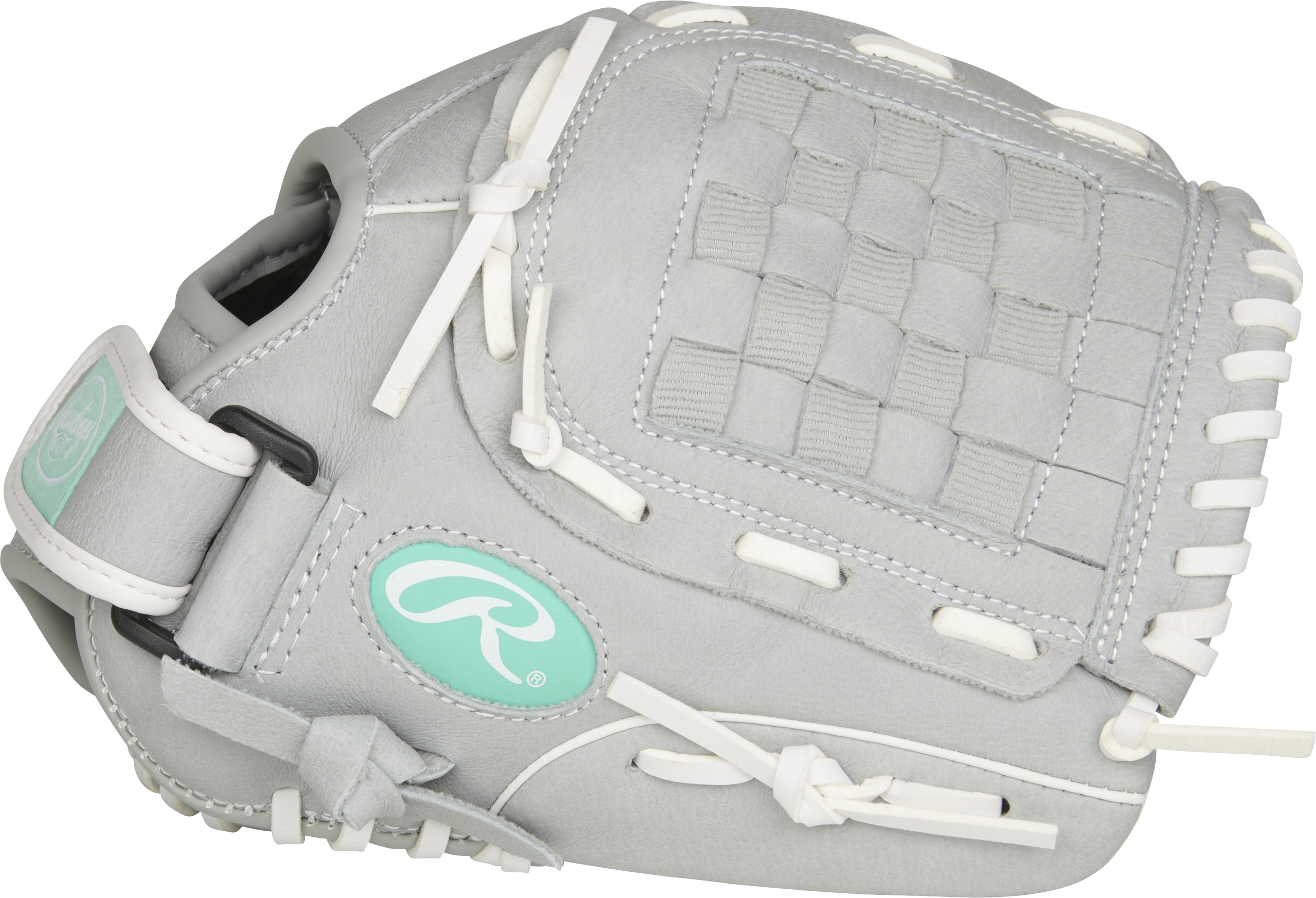 Rawlings Sure Catch Youth Series 11-Inch Softball Glove - Right Hand Thrower - Gray/Mint