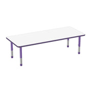 30" x 72" Rectangle Dry-Erase Activity Table with Adjustable Chunky Legs - Whiteboard/Eggplant/Purple