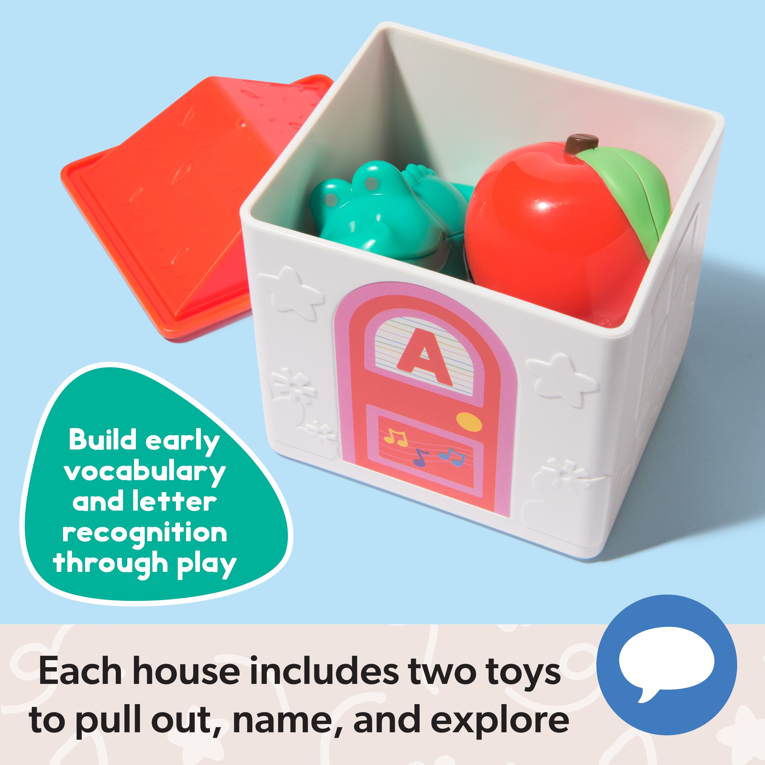Ms. Rachel Official Learning Stacking House with 6 Surprises to Discover, Educational Toys & Toddler Toys for Girls & Boys Ages 18 Months to 3+ Years