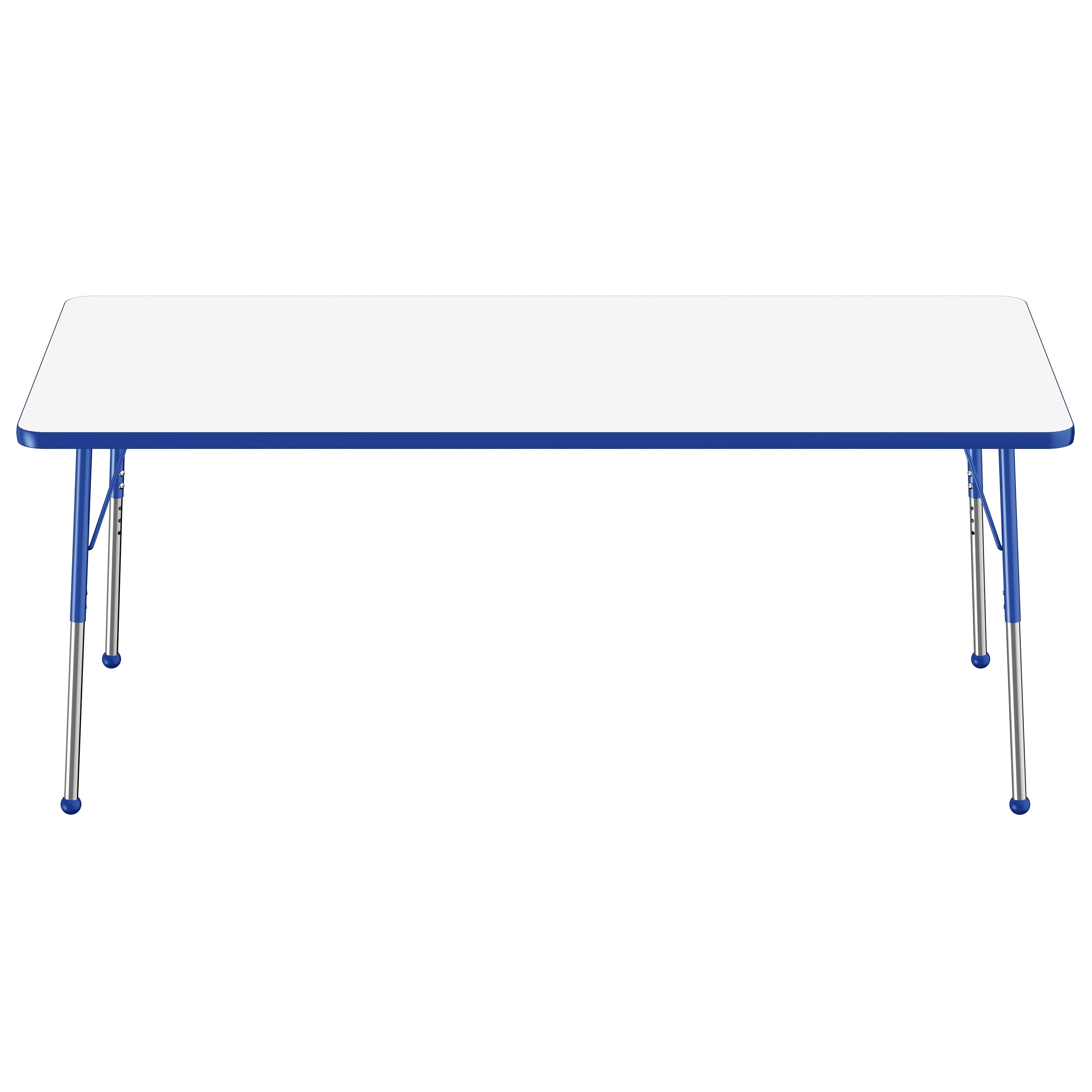 36" x 72" Rectangle Dry-Erase Activity Table with Adjustable Standard Ball Glide Legs - Whiteboard/Blue
