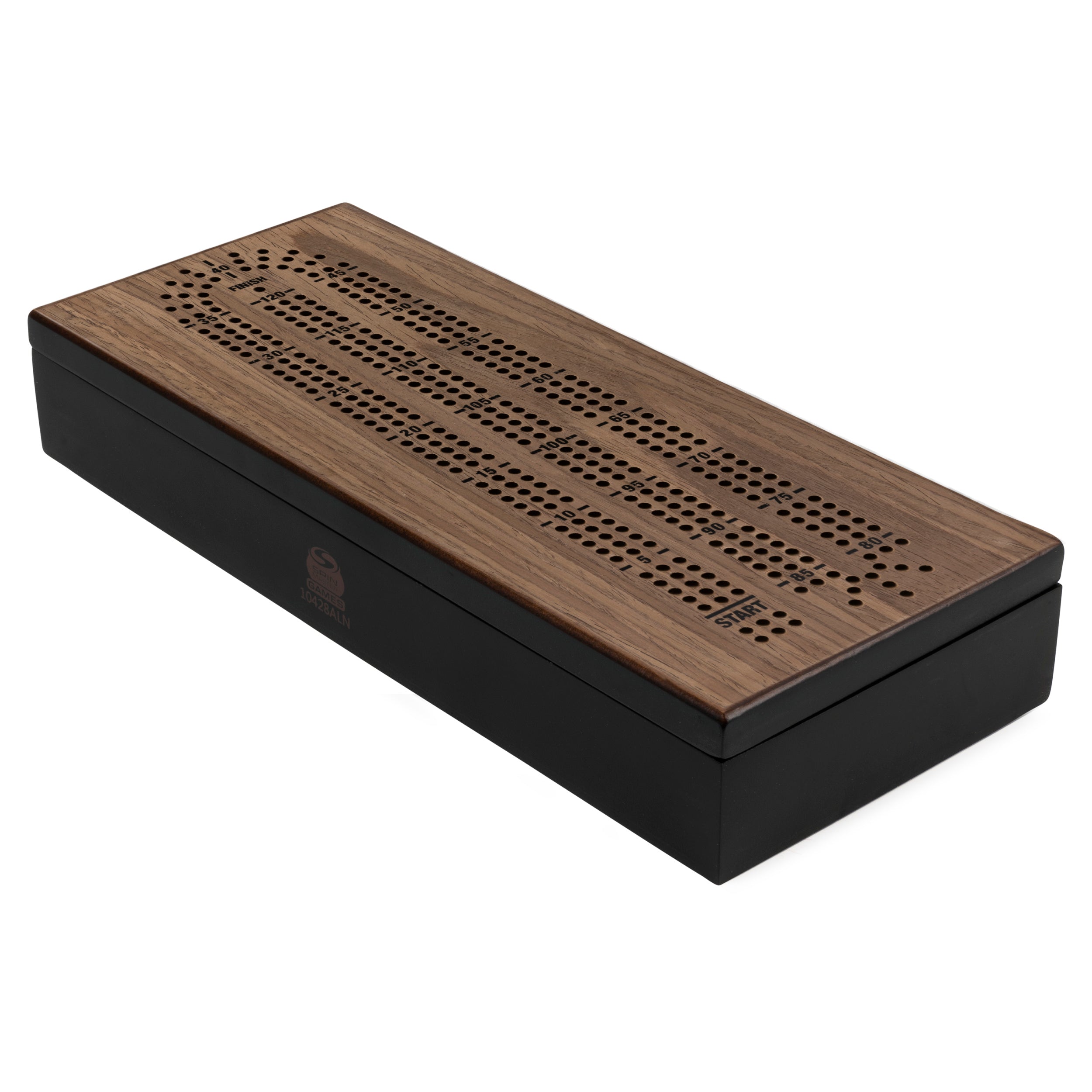 Legacy Deluxe Cribbage Classic Game with Lined Wooden Case and Colored Metal Movers, Family Game for 2 to 4 Players Ages 8 and up