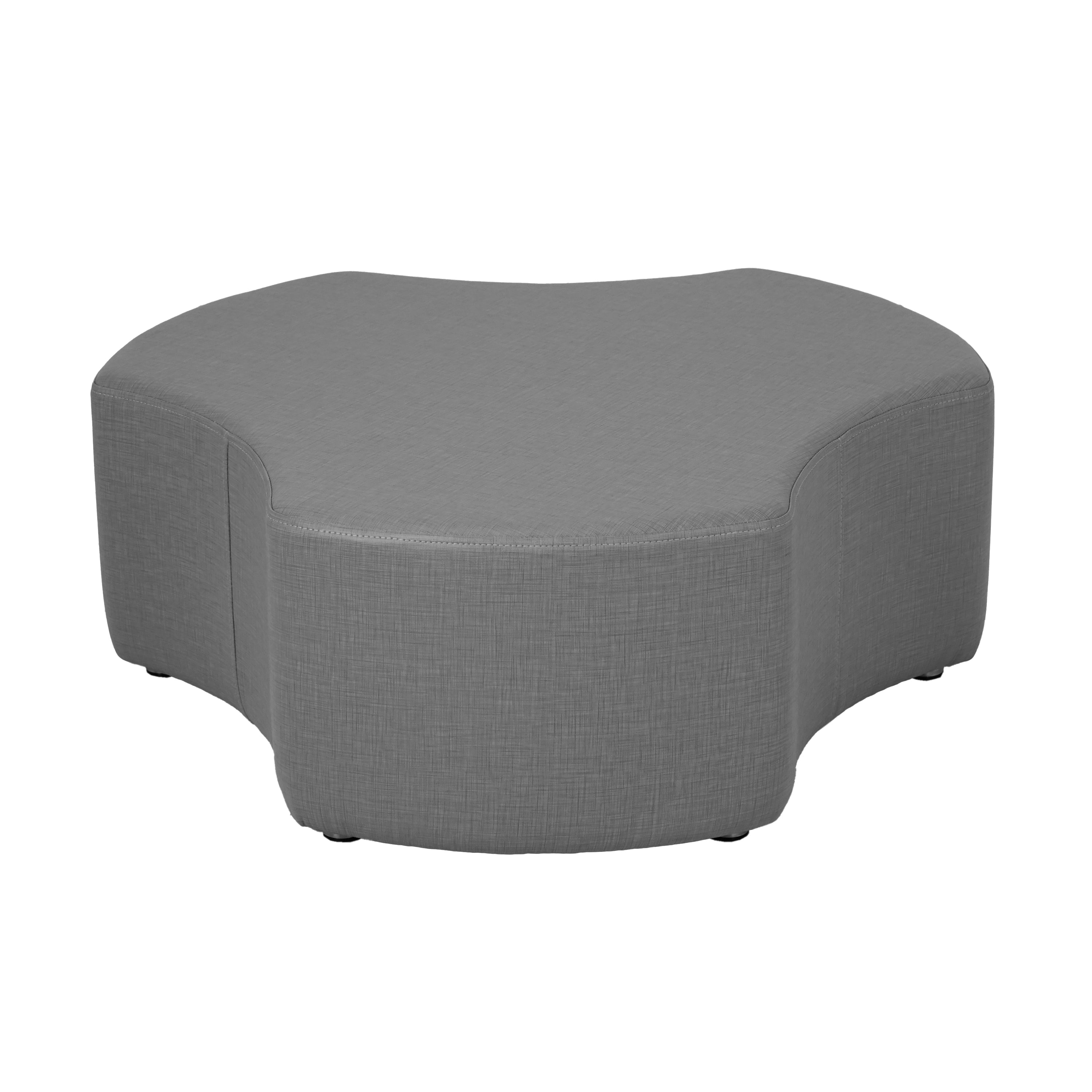 Pro Series Upholstered Spoke Ottoman, 6-Piece Set - Slate Gray Crosshatch