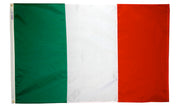 Italy Flag 5x8 ft. Nylon SolarGuard Nyl-Glo 100% Made in USA to Official United Nations Design Specifications.