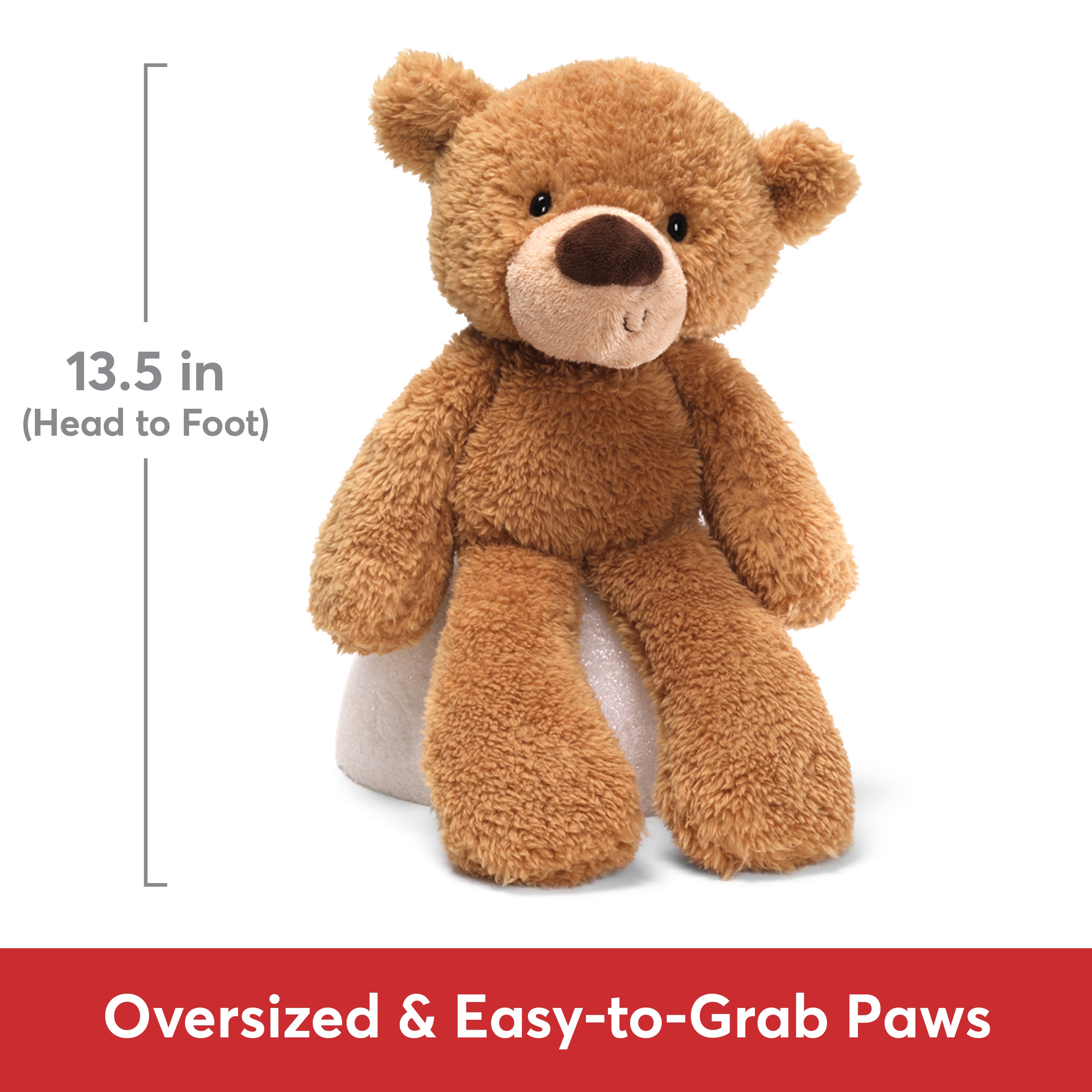 GUND Fuzzy Teddy Bear, Premium Stuffed Animal for Ages 1 and Up, Beige, 13.5”