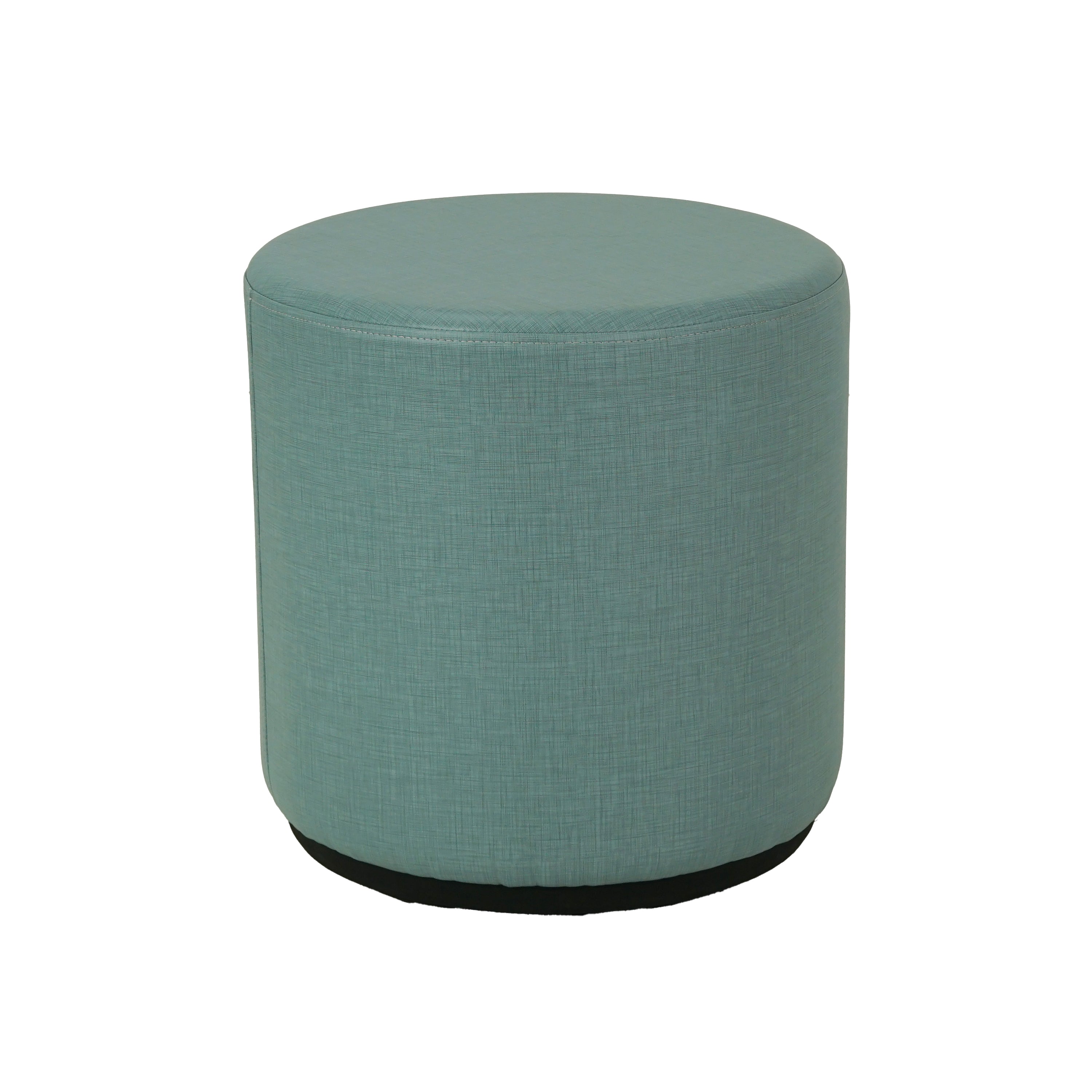 Pro Series Upholstered 18" Round Ottoman Rocker 18" Height - Sky Blue Crosshatch