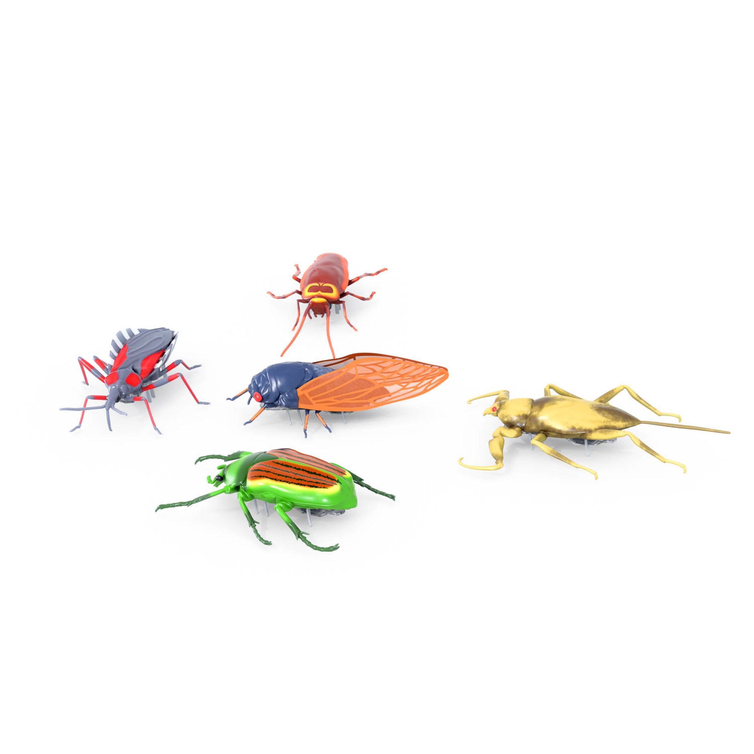 HEX BOTS Nano Real Bugs 5-Pack, Fake Insect Toy Figures, Sensory Toys for Kids & Cats, Robot Toys for Boys & Girls Aged 3 & Up