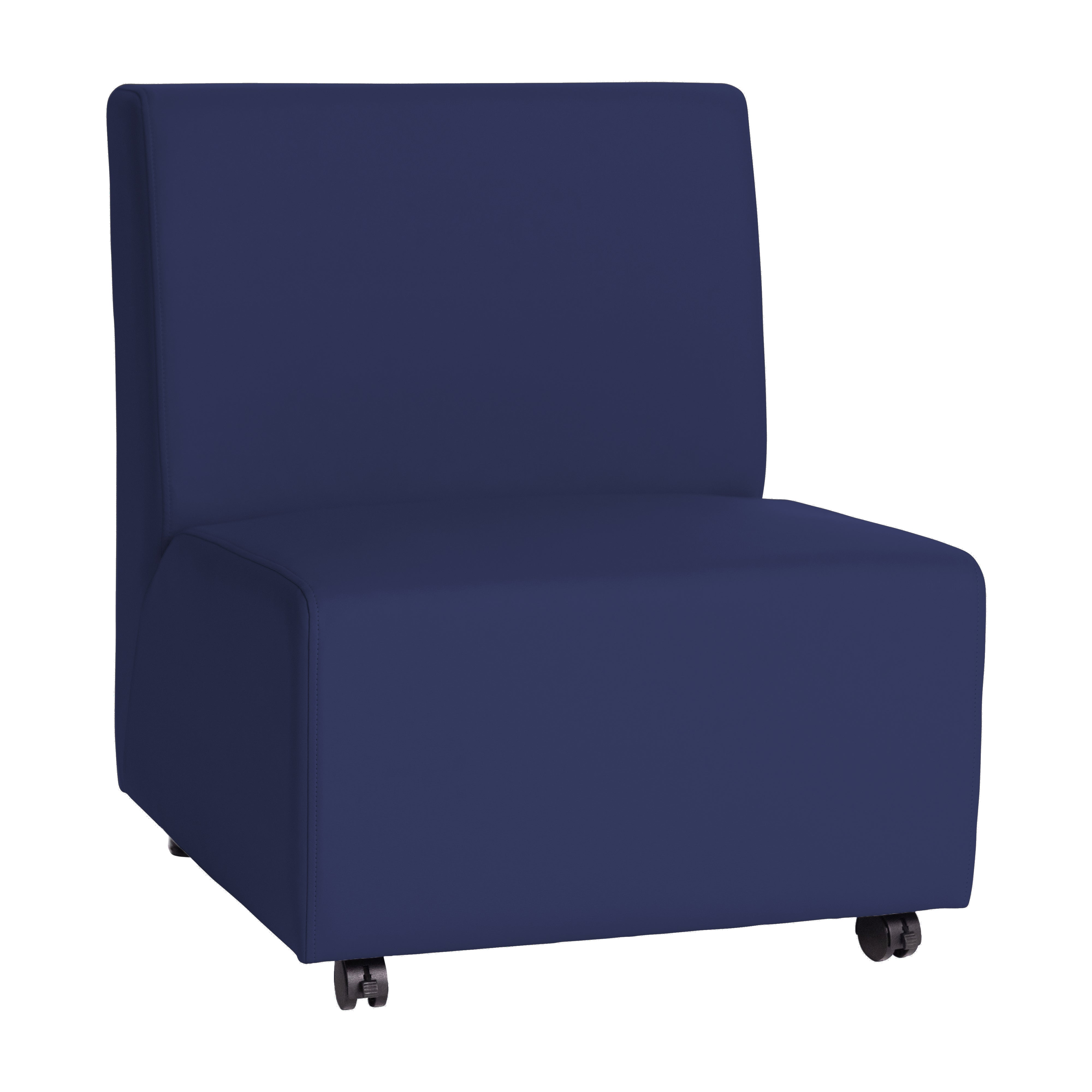 Pro Series Upholstered Armless Mobile Chair - Navy