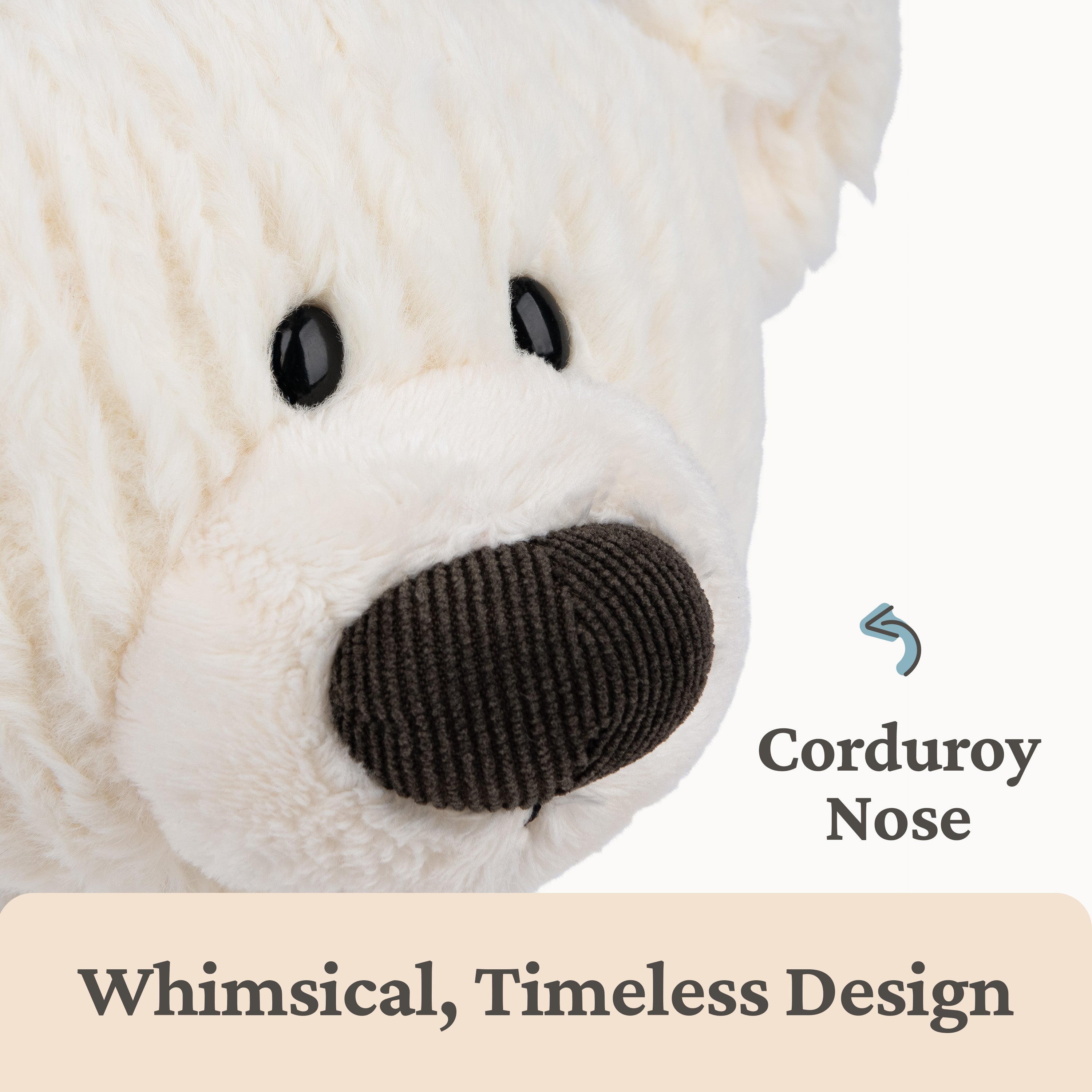 GUND Toothpick Cable, Teddy Bear Stuffed Animal for Ages 1 and Up, Cream/Offwhite, 15”