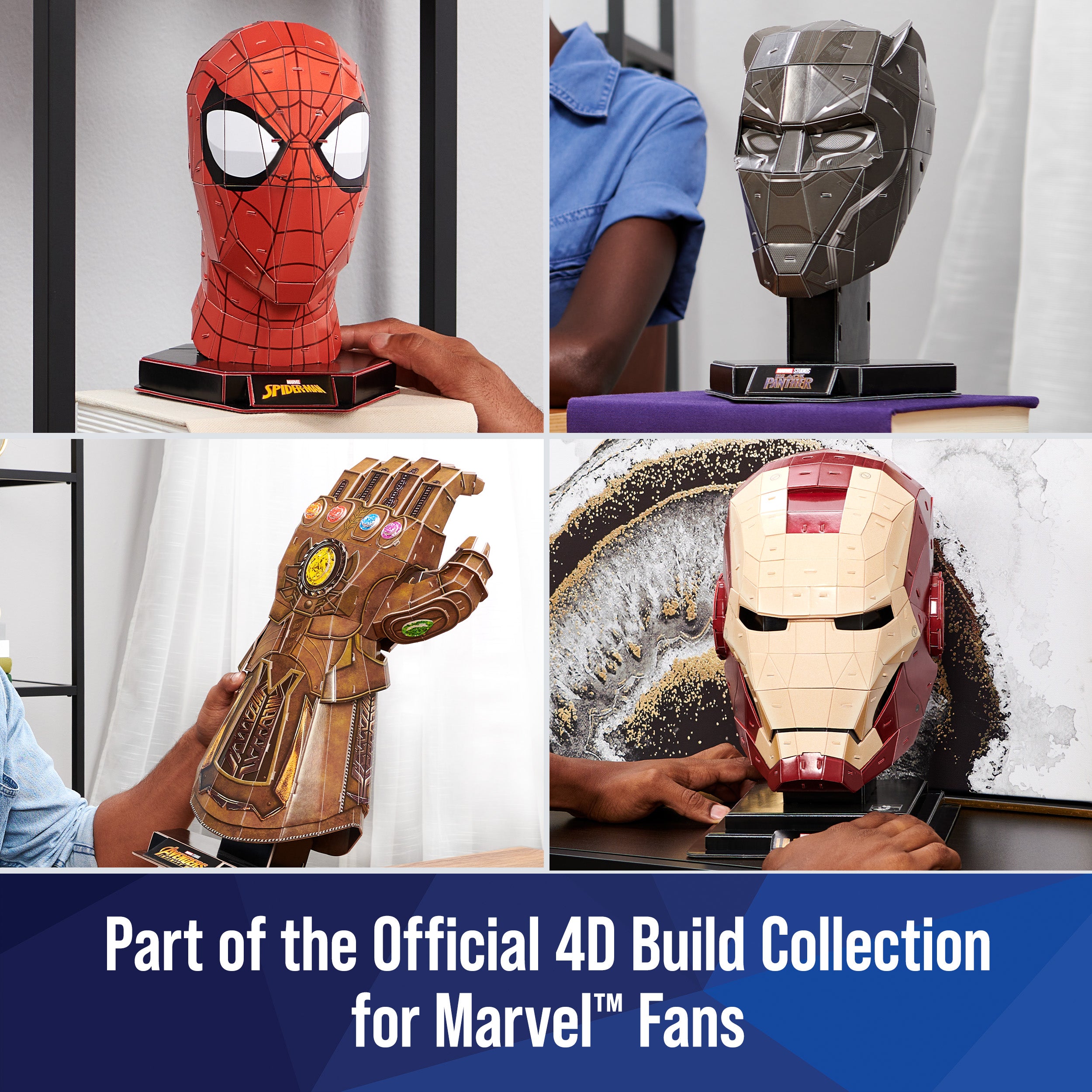 4D Build, Marvel Iron Man 3D Puzzle Model Kit with Stand 96 Pcs, Iron Man Helmet Desk Decor, Building Toys, 3D Puzzles for Ages 12 & Up