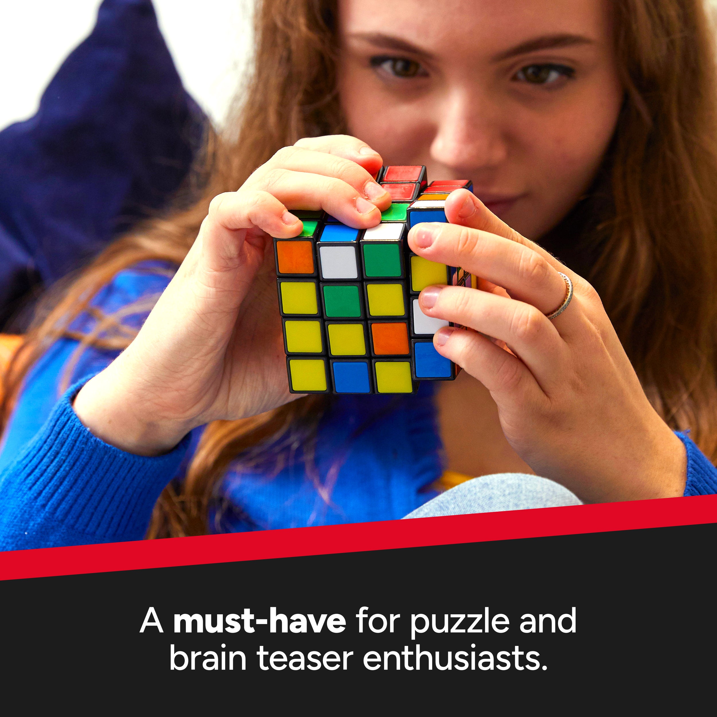 Rubik’s Cube, The Official 4x4 Rubik's Cube, Problem-Solving Brain Teaser, Classic Color-Matching Puzzle, Fidget Toy, Sensory Puzzle for Adults, Teens, Kids, for Ages 8 & Up