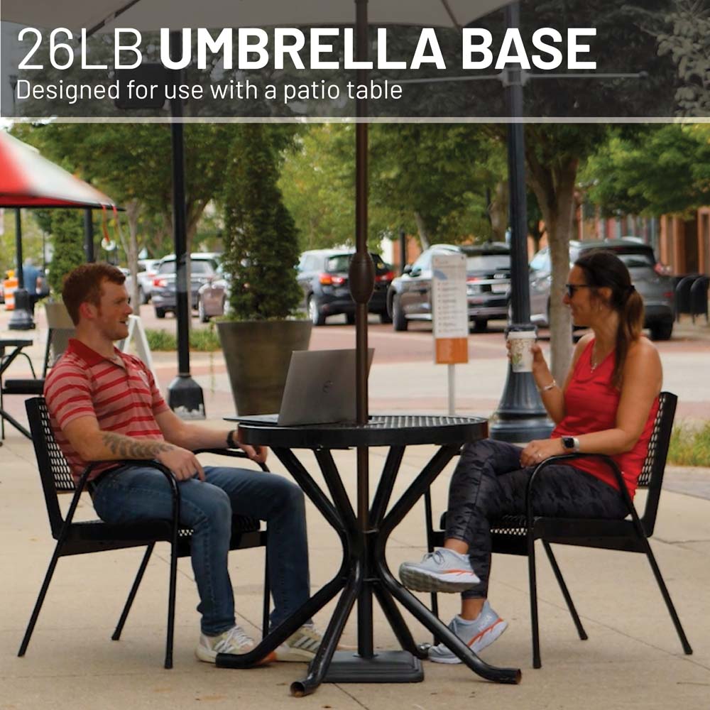 26 lb Black Umbrella Base