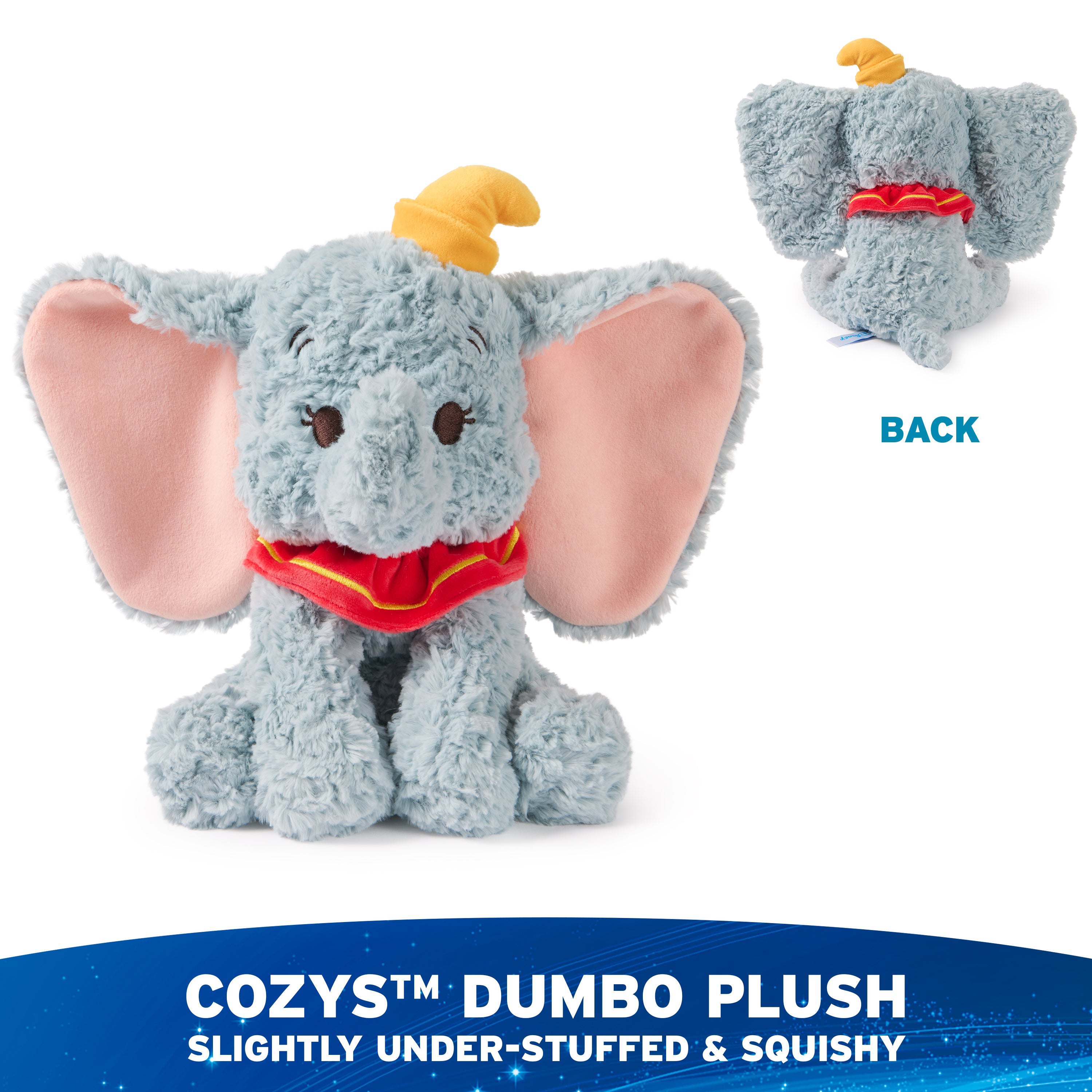 GUND Disney Official Dumbo Plush, Disney Cozys Collection, Dumbo Toys, Elephant Stuffed Animal for Ages 1 and Up, Gray, 10”