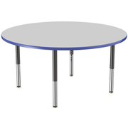60" Round T-Molding Activity Table with Adjustable Super Legs - Gray/Blue/Black