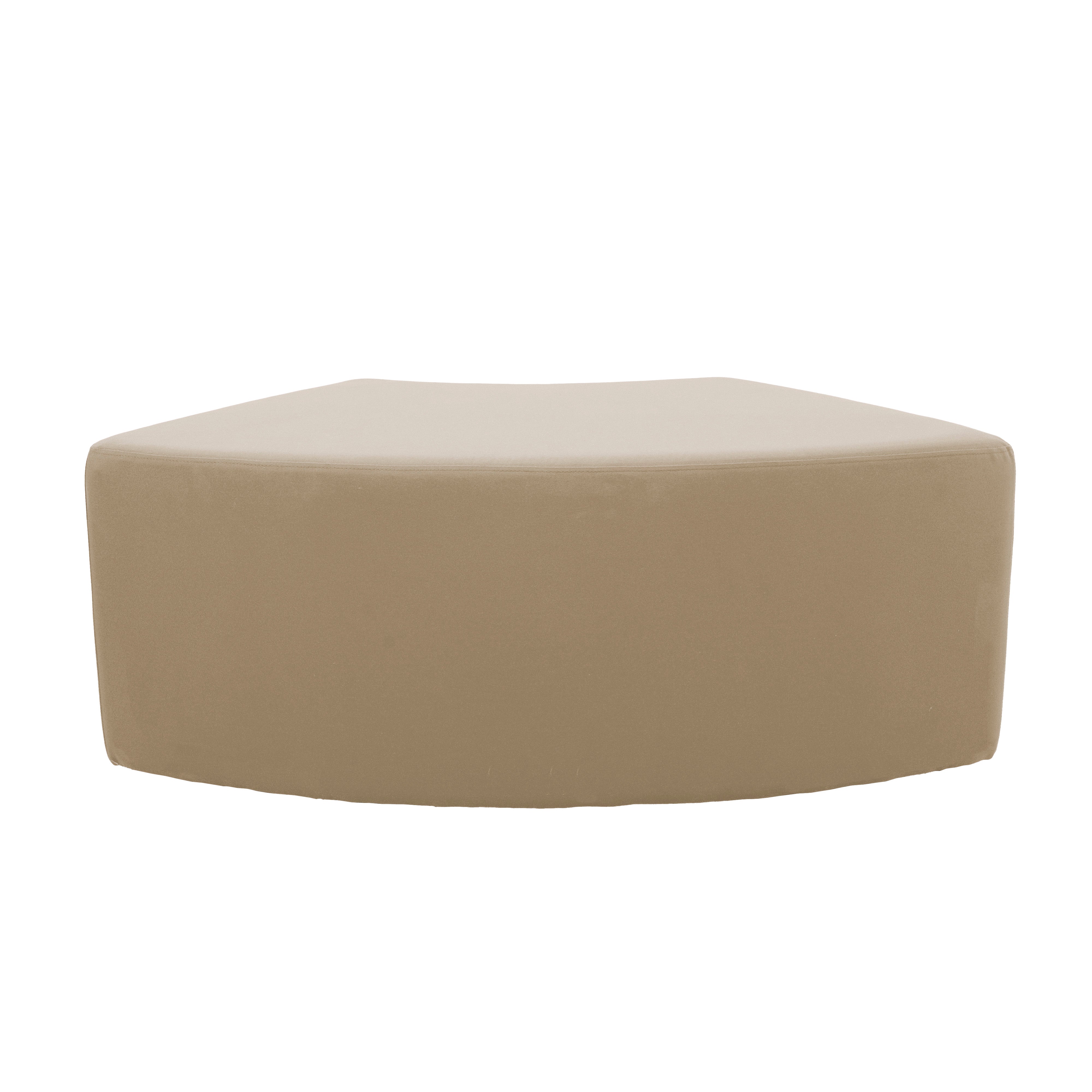 Outdoor 24" x 48" S-Curve Ottoman with Sunbrella®, 18" H - Spectrum Sand