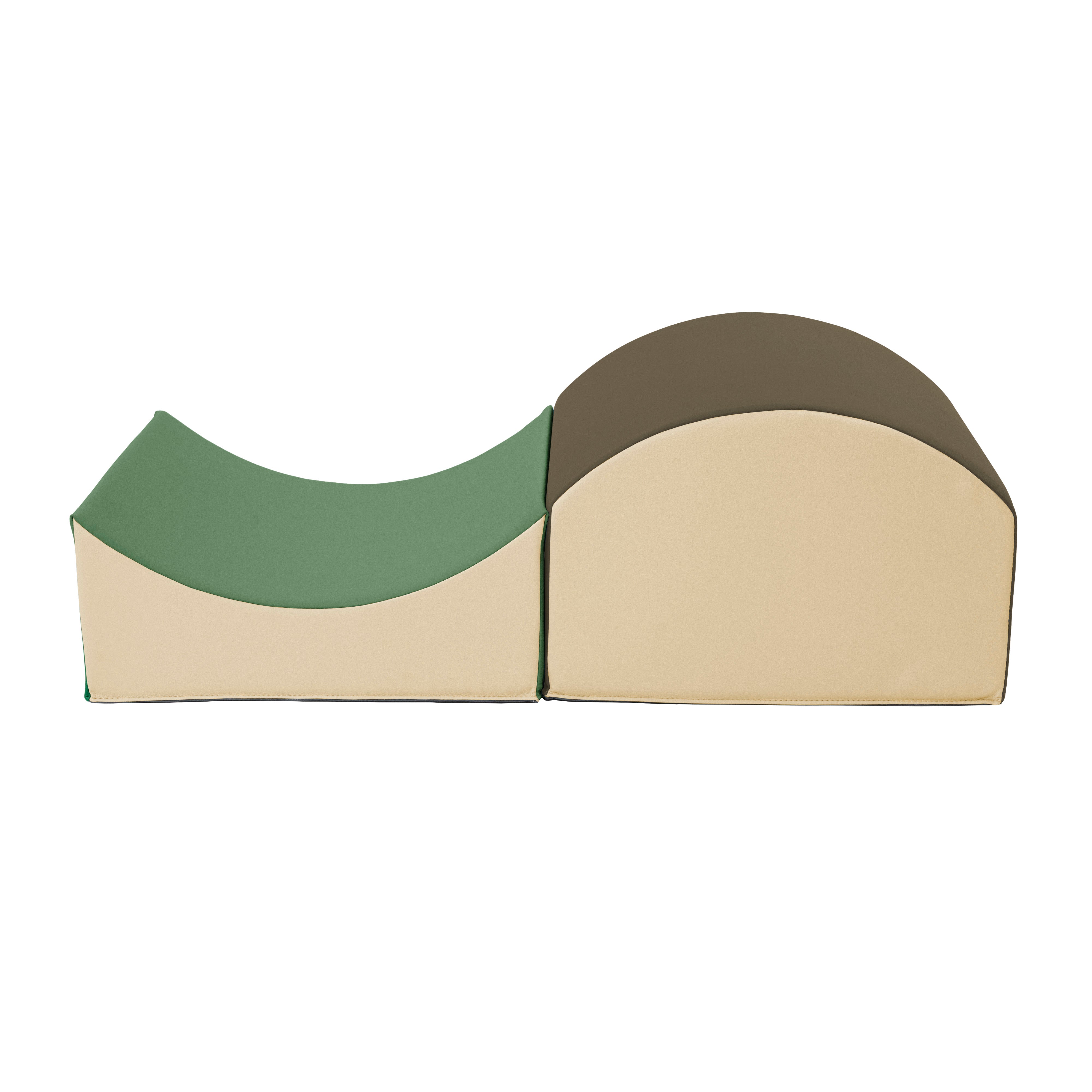 SoftScape Curvy In and Out Playtime Climber, 2-Piece - Earthtone