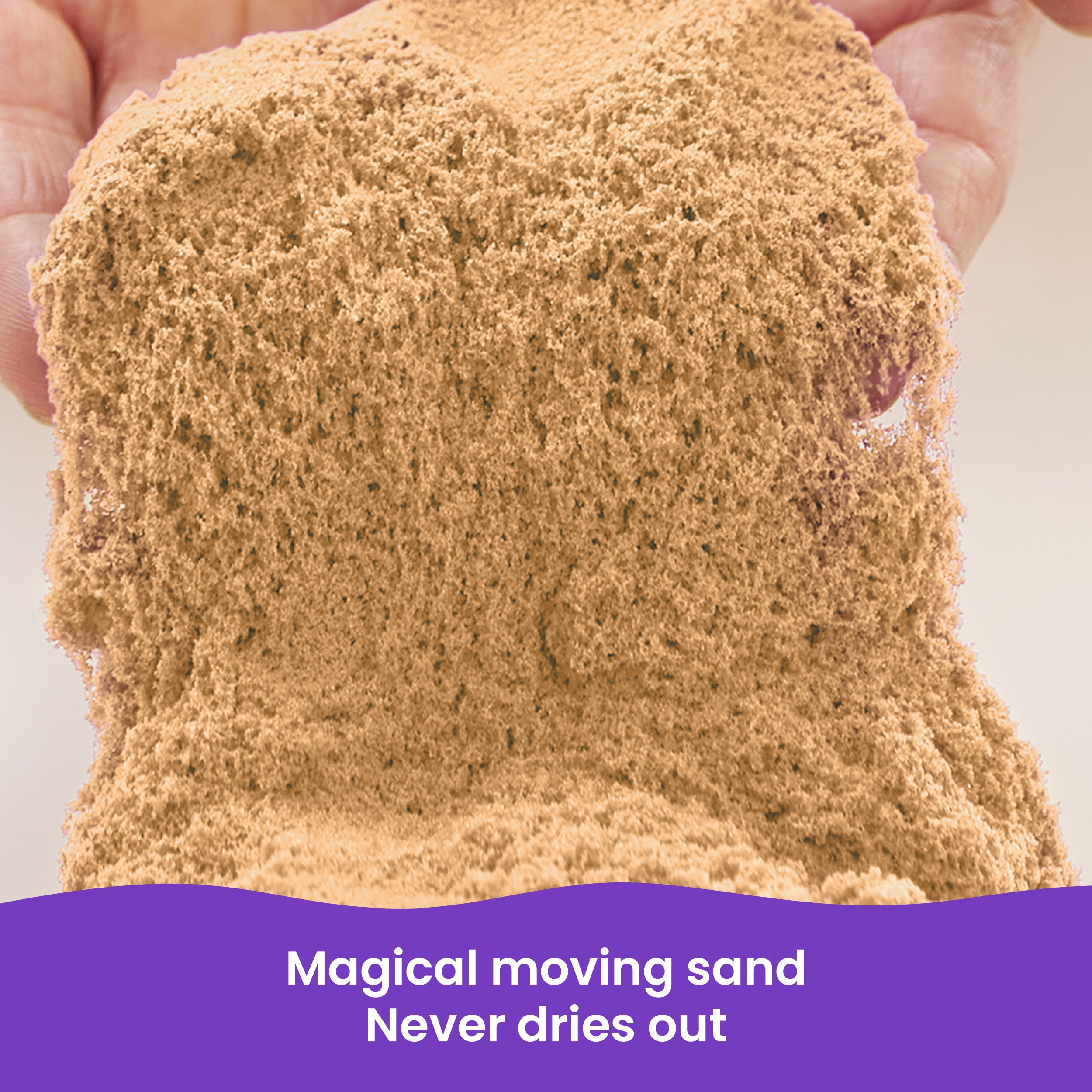 Kinetic Sand, 11lb 5kg Natural Brown Play Sand, Mega Box for Arts and Crafts, Sandbox Packaging May Vary, Moldable Sensory Toys for Ages 3 and up