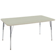 36" x 60" Rectangle La Madera Activity Table with Standard Legs - Asian Sand/Silver