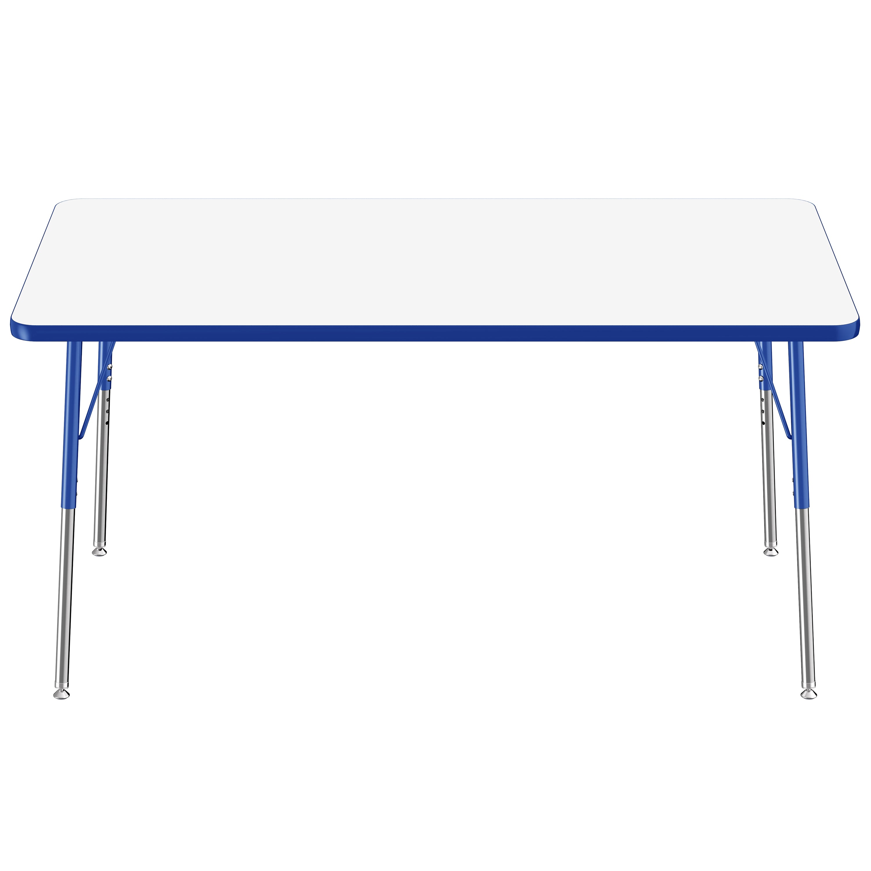 36" x 60" Rectangle Dry-Erase Activity Table with Adjustable Standard Swivel Glide Legs - Whiteboard/Blue