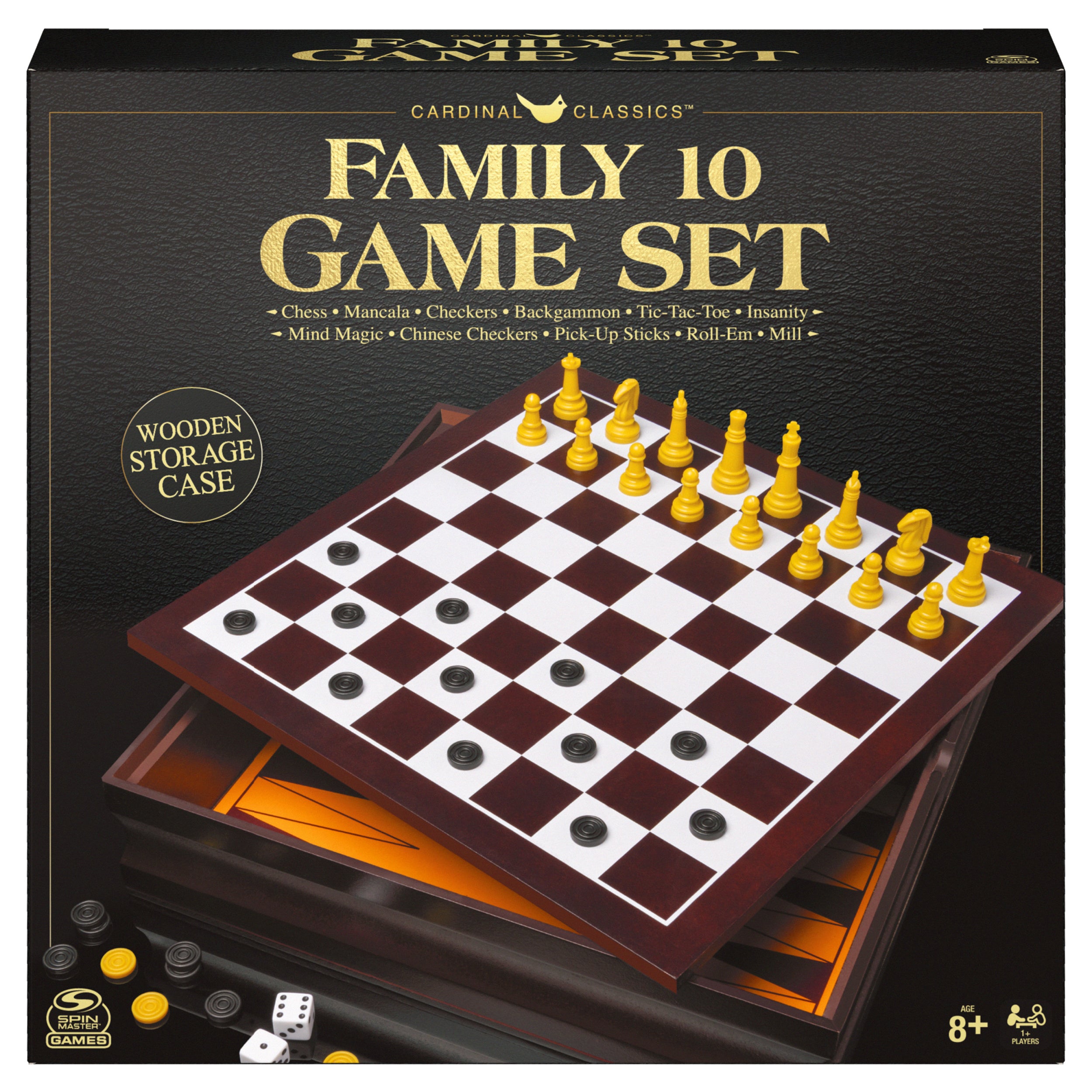 Spin Master Games, Cardinal Classics, Family 10 Classic Games Set, for Families and Kids Ages 8+