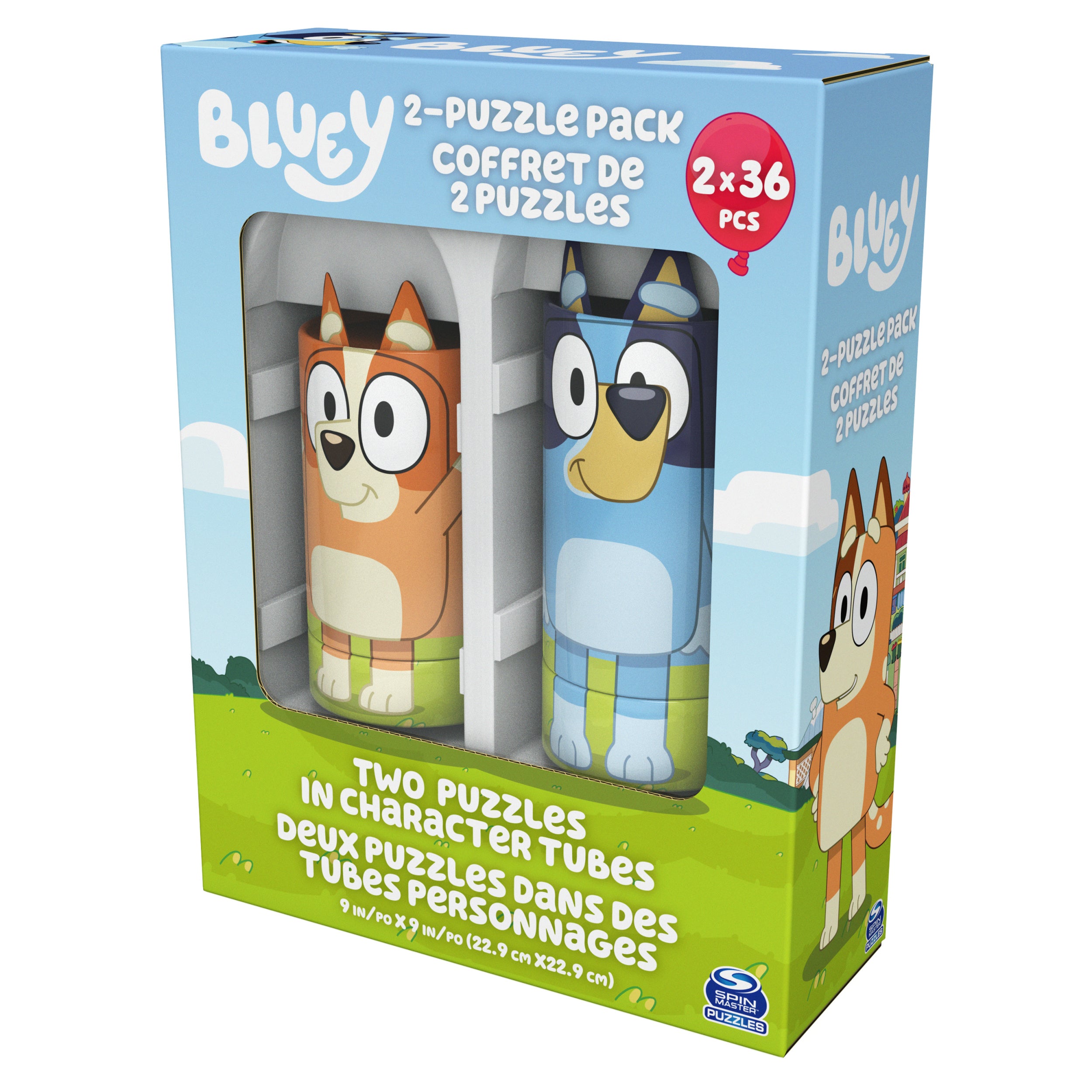 Spin Master Games, Bluey Puzzles 2-Pack, 36 Pieces, Preschool Puzzles, for Ages 3 & Up