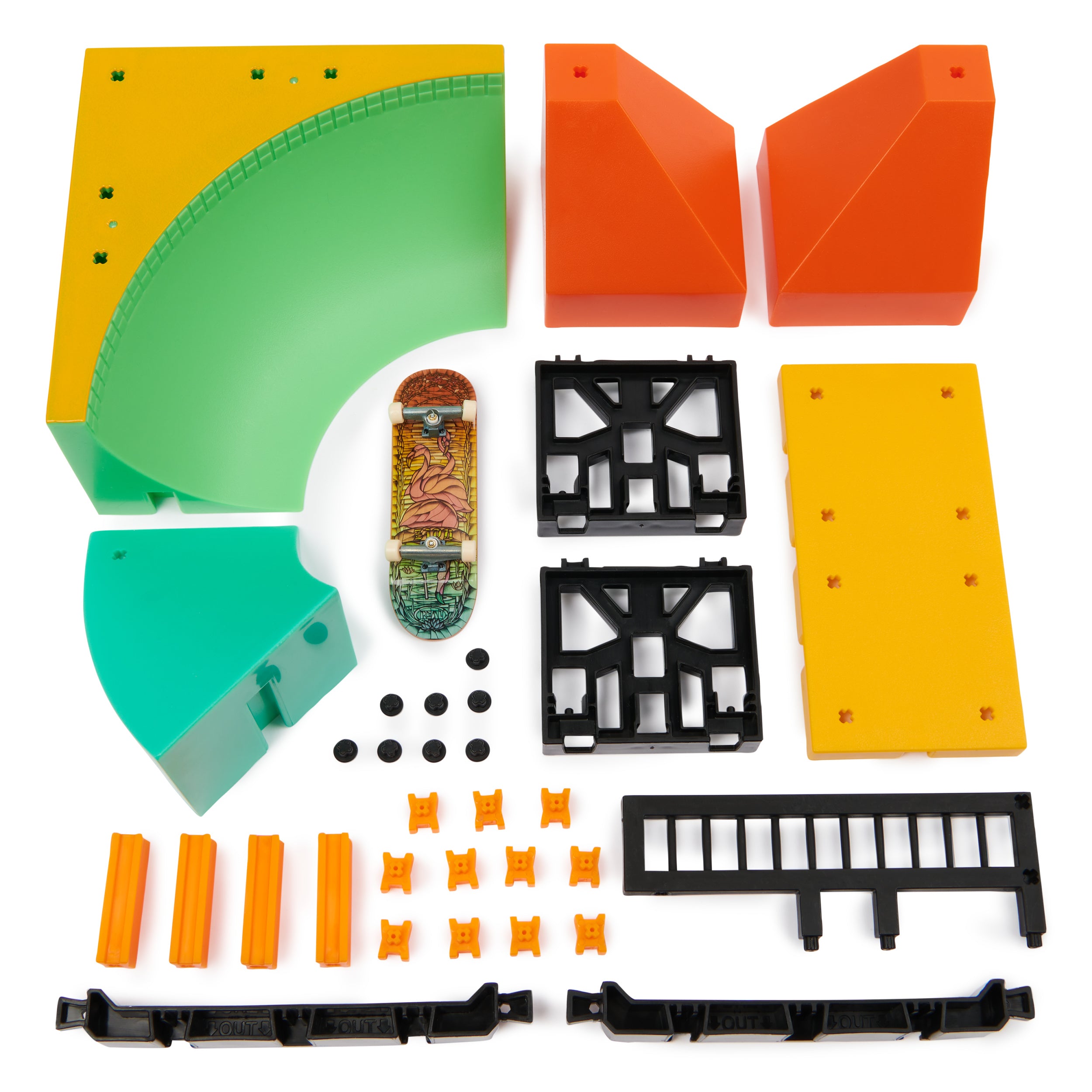 Tech Deck, Quarter Bowl Ruckus X-Connect Park Creator, Customizable and Buildable Ramp Set with Exclusive Fingerboard, Kids Toy for Ages 6 and up