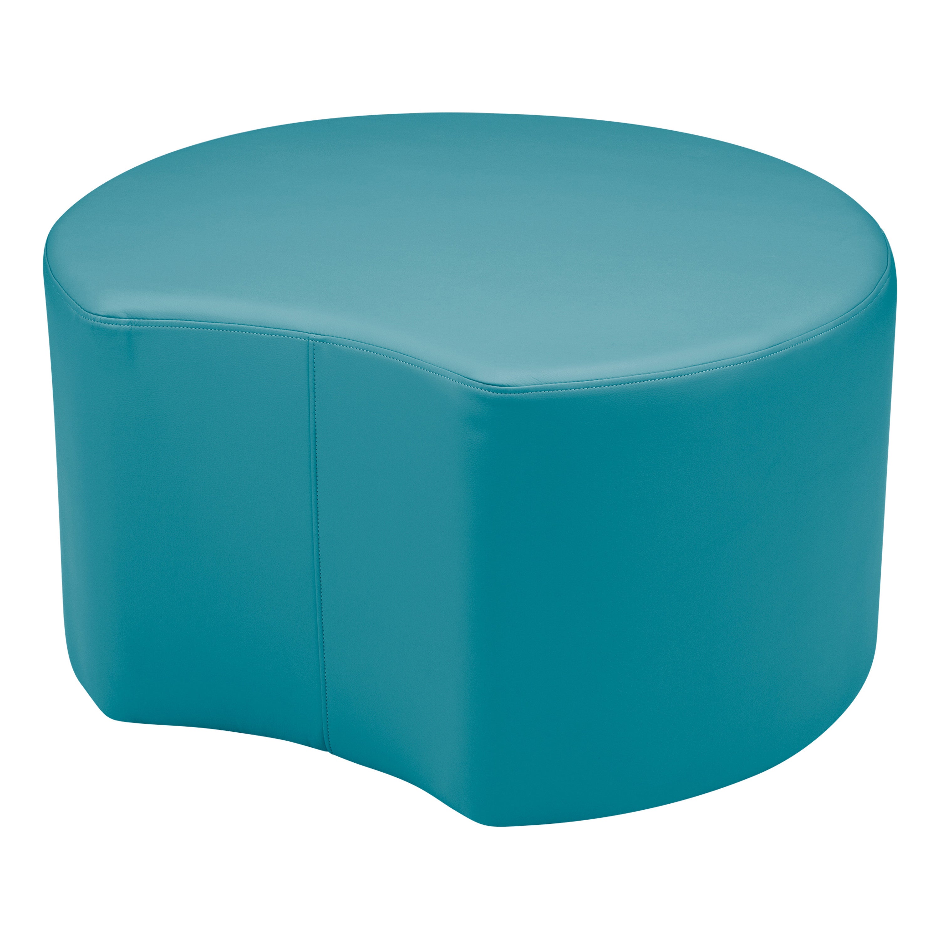 Pro Series Upholstered Crescent Ottoman 18" Height - Teal