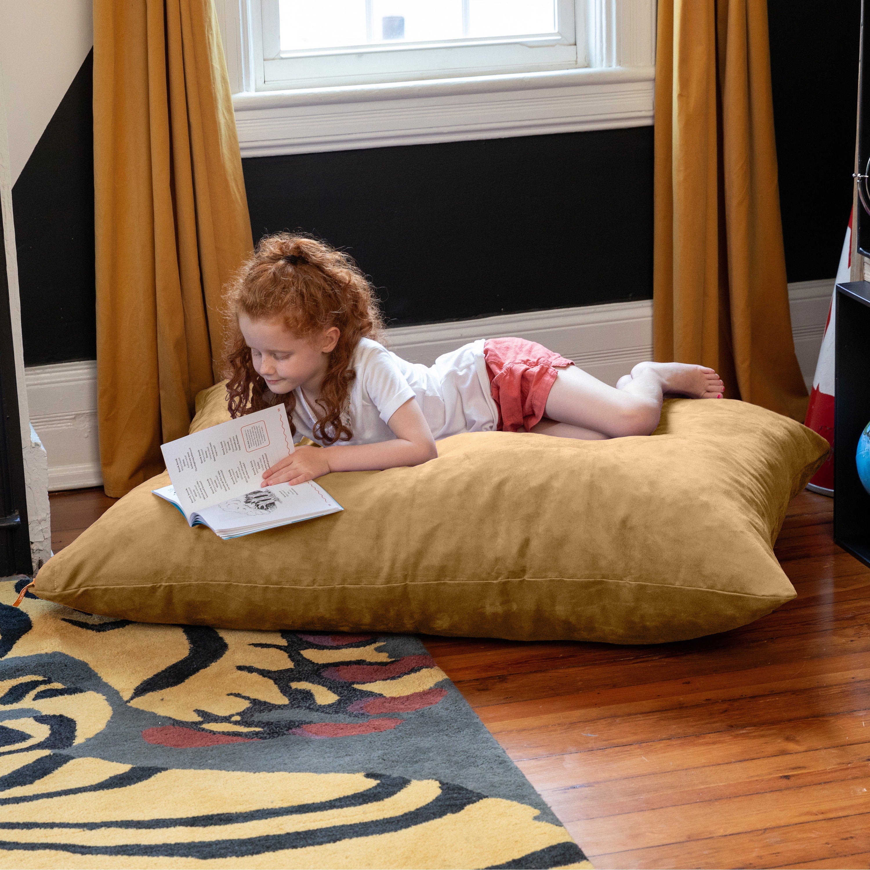 Jaxx 3.5 Ft Pillow Saxx Kids Bean Bag, Camel