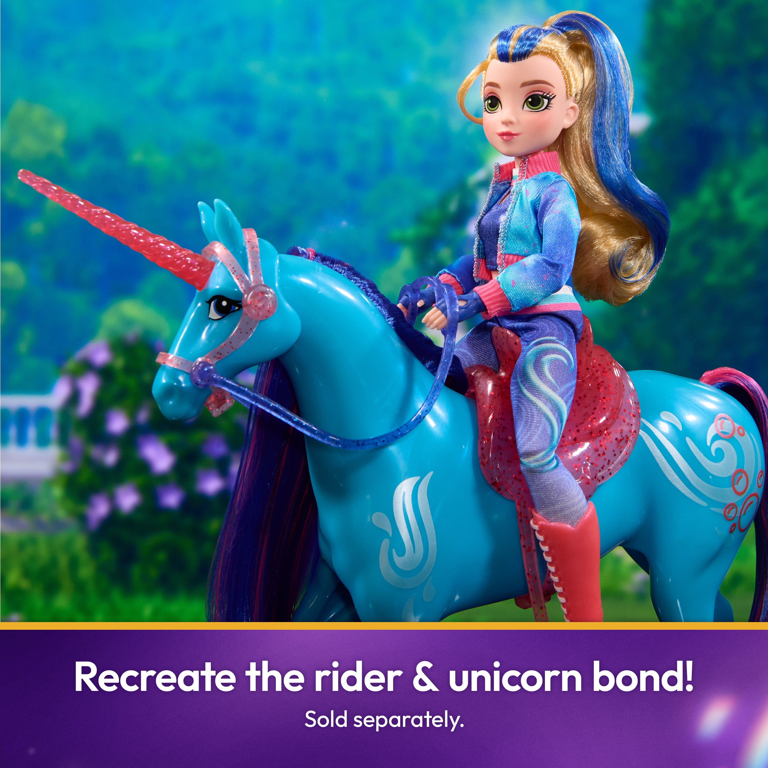 Unicorn Academy, Power of Friendship River with Translucent Saddle & Bridle, 11”, Dolls & Unicorn Toys for Girls Ages 4 and up