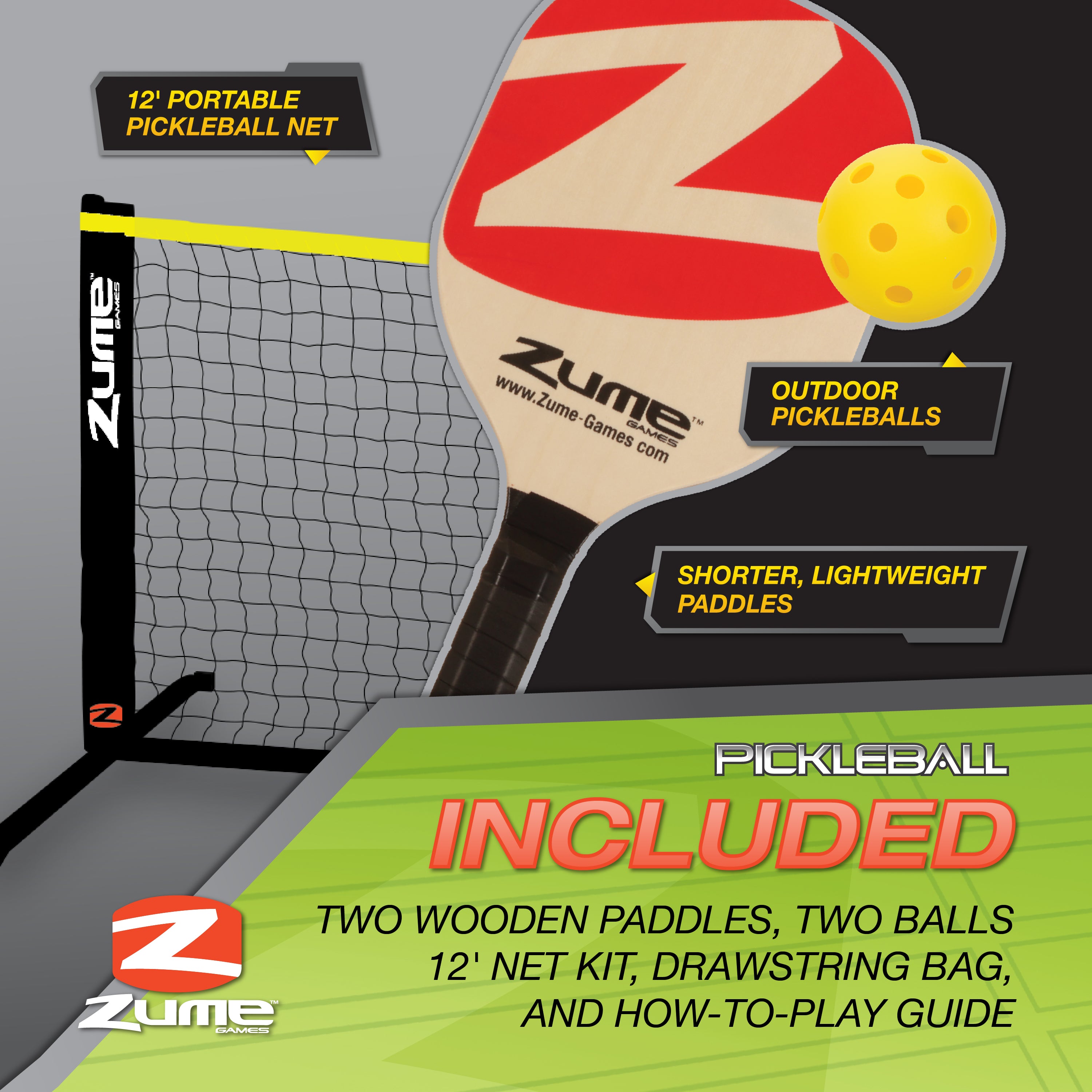 Zume Games Pickleball Set