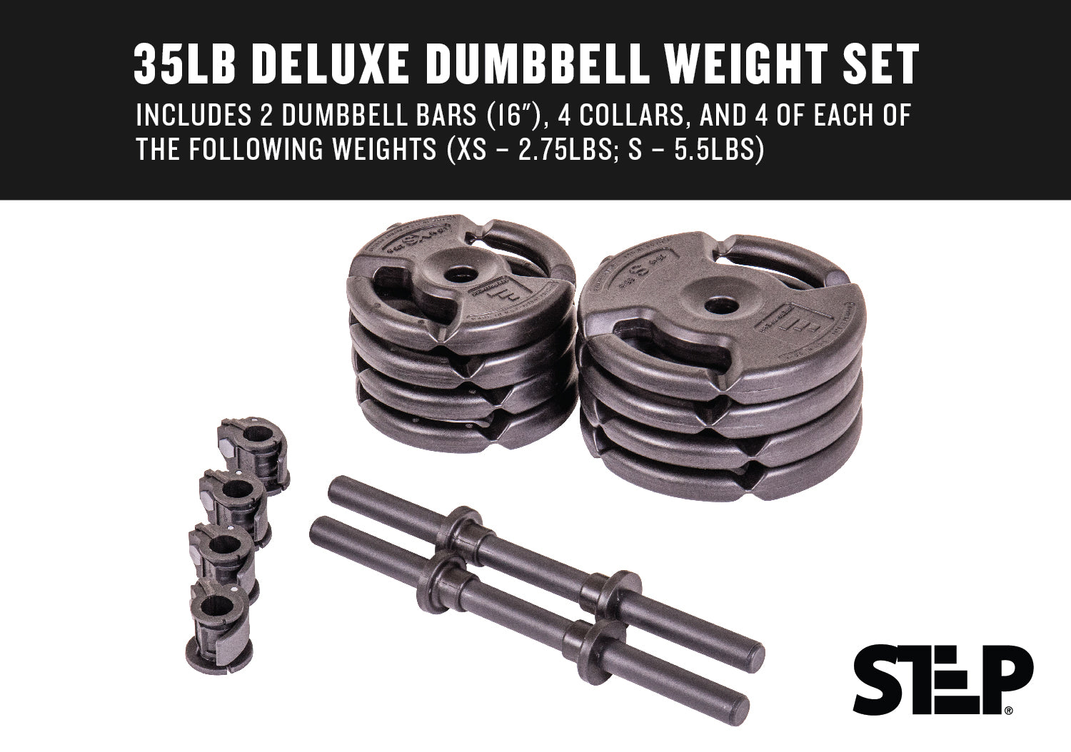 Step Adjustable Dumbbell Set
