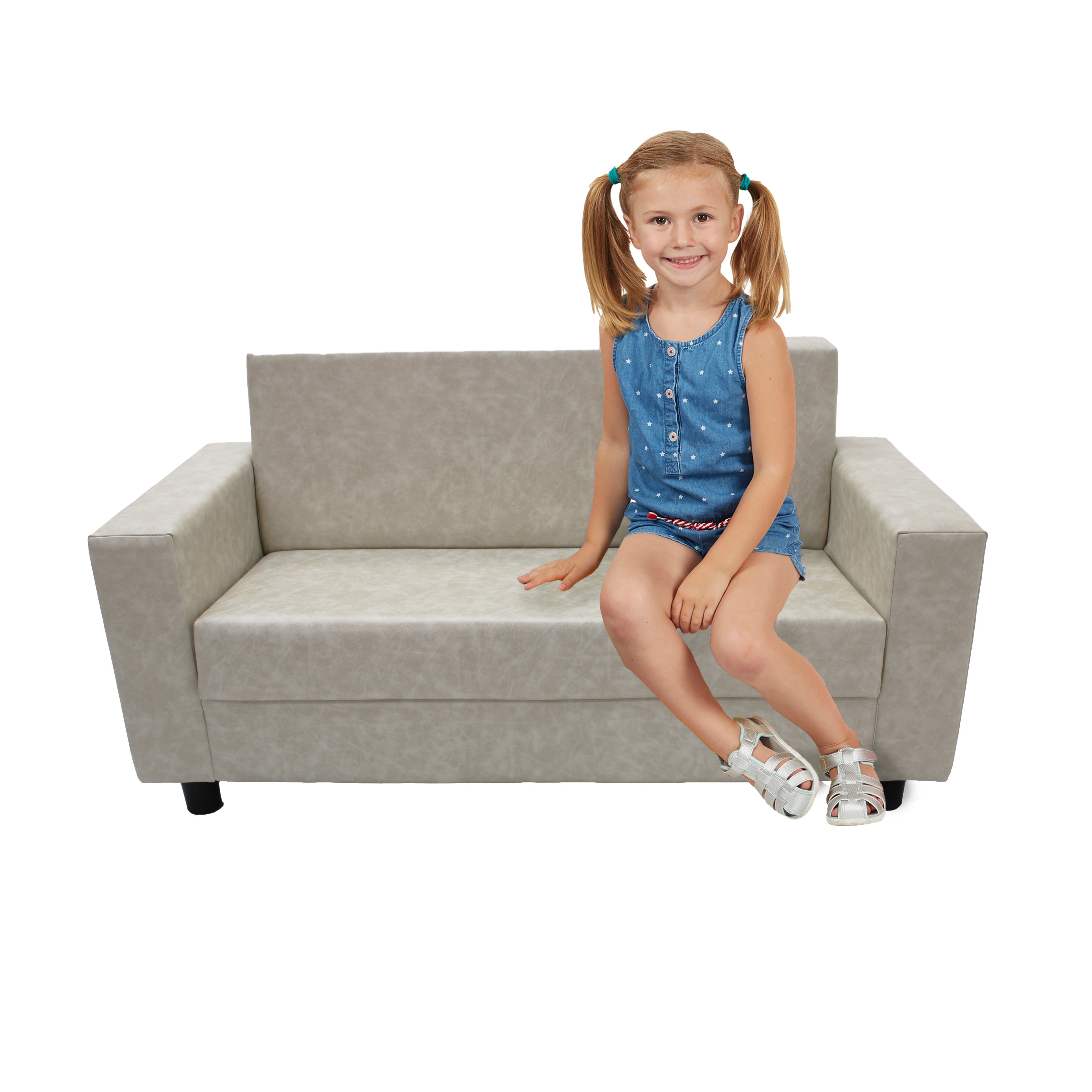 Rustic Inspired Playtime Classic Sofa - Almond