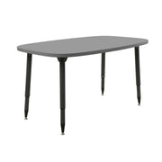 Adapte 31" x 50" Rounded Rectangle Thermofused Activity Table with Adjustable Tapered Legs - North Sea/North Sea